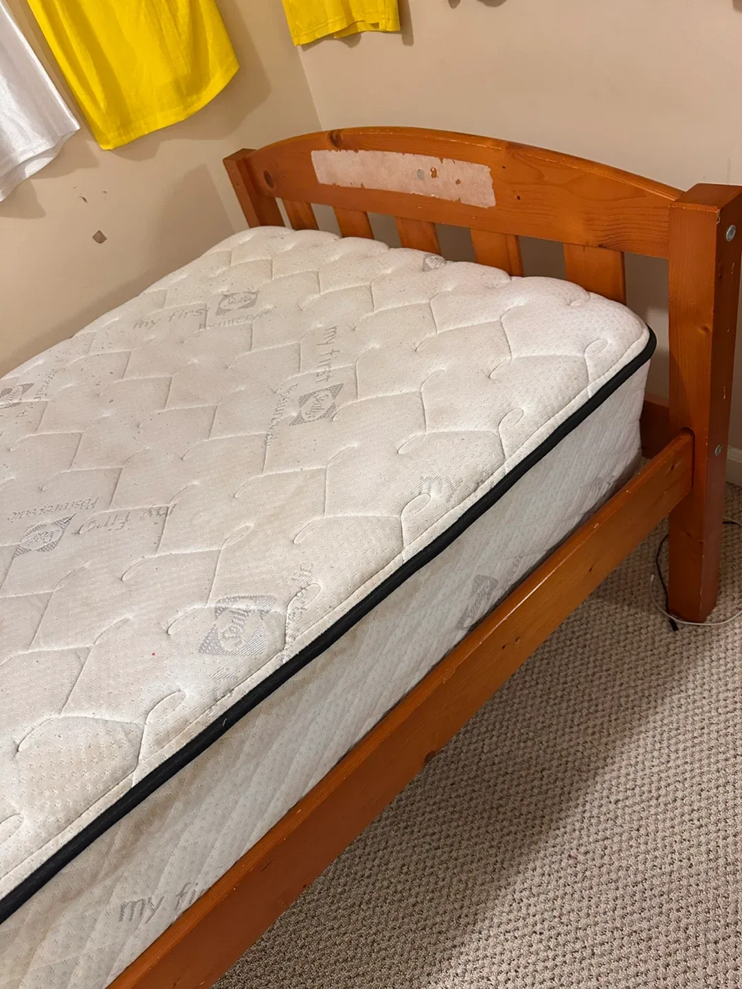 Twin Size Bed Frame and Mattress image indicator(4)