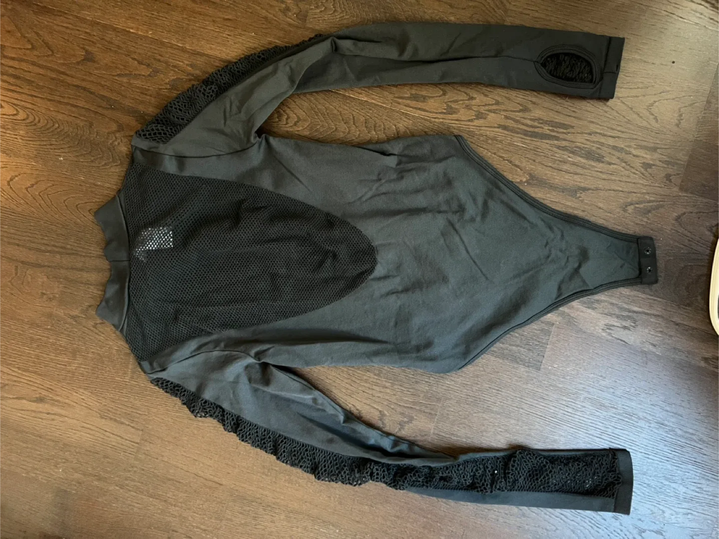 Zara Seamless Mesh Bodysuit - Anthracite Grey, Size XS image indicator(4)