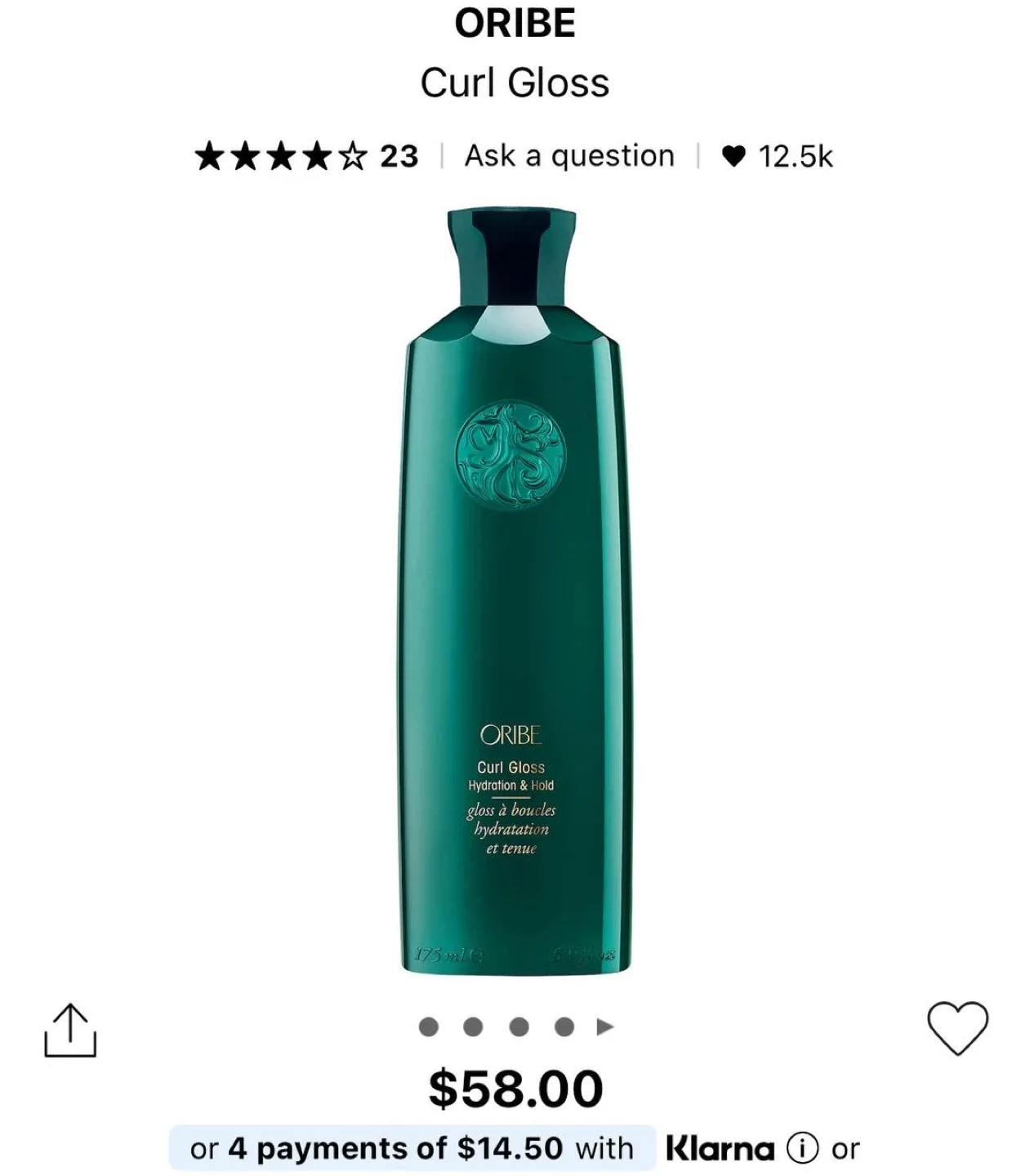 Oribe Curl Gloss – Hydration & Hold (175ml) thumbnail