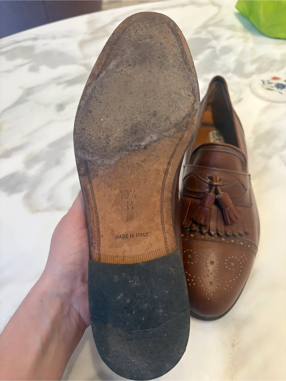 Bally Leather Tassel Loafers - Size 10.5 image indicator(3)