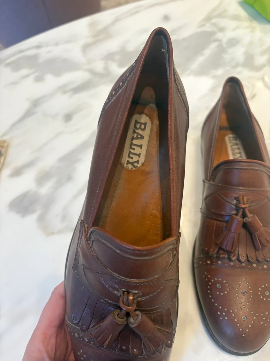 Bally Leather Tassel Loafers - Size 10.5 image indicator(2)