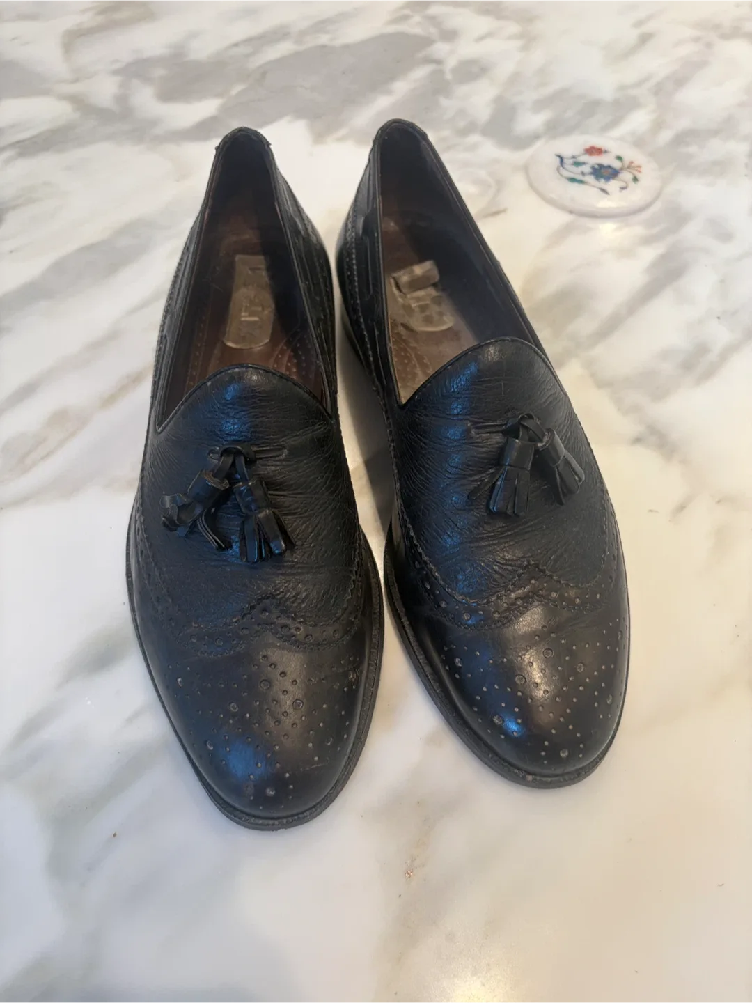 Bally Leather Tassel Loafers, Size 10 image indicator(2)