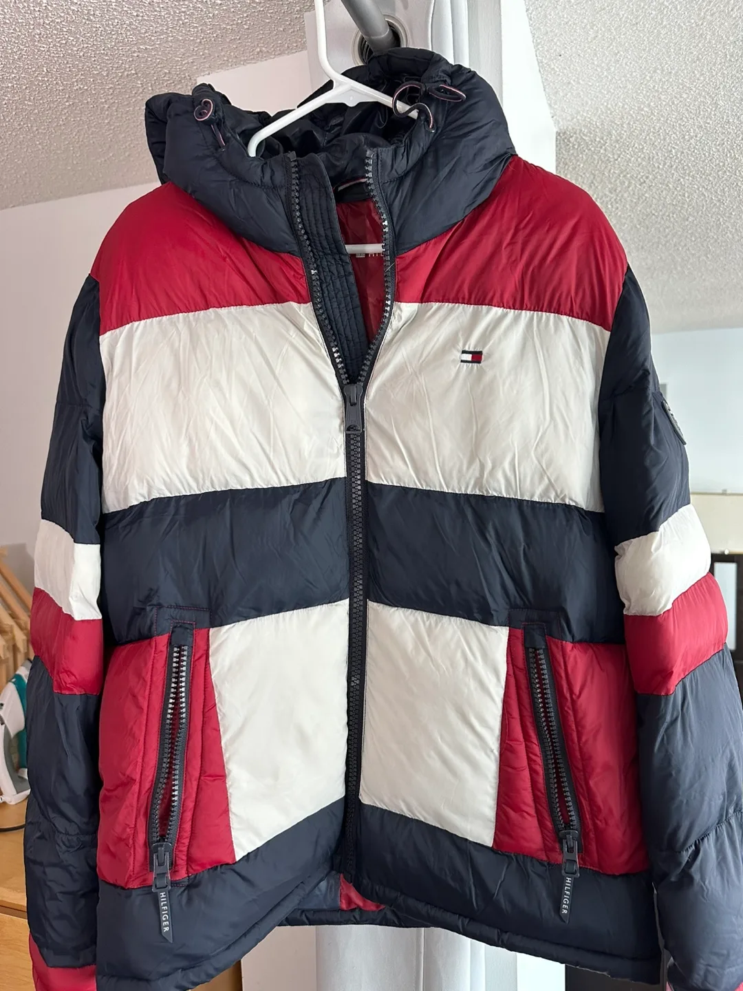 Tommy Hilfiger Puffer Jacket - Red, White & Blue thumbnail