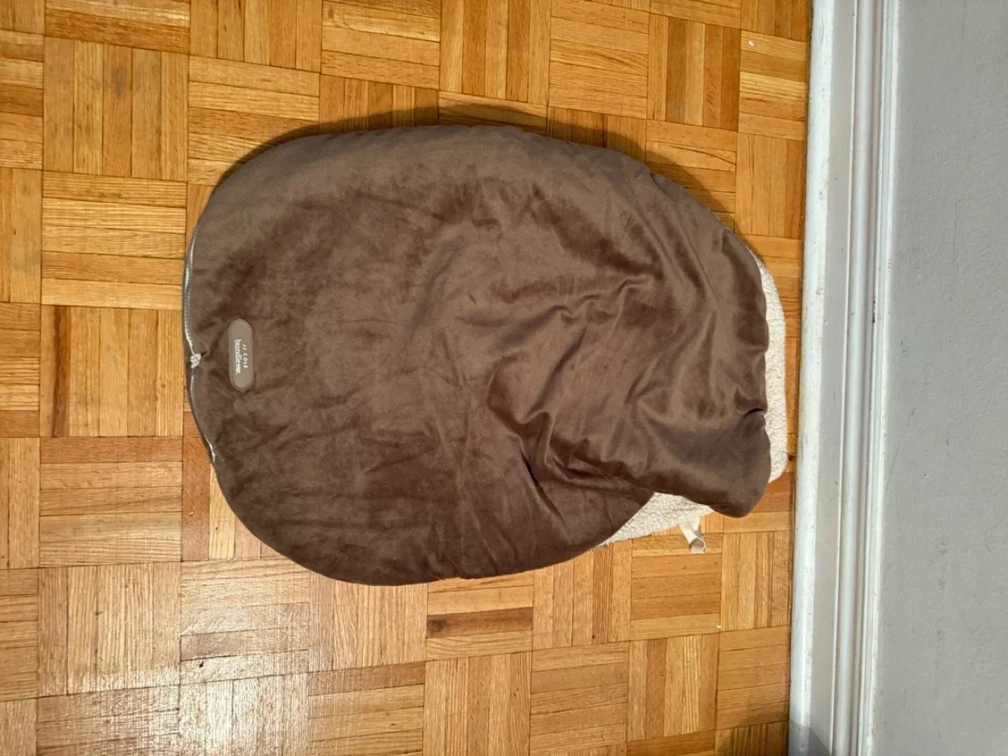 Barefoot Dreams CozyChic Infant Snuggler Brown/Cream thumbnail