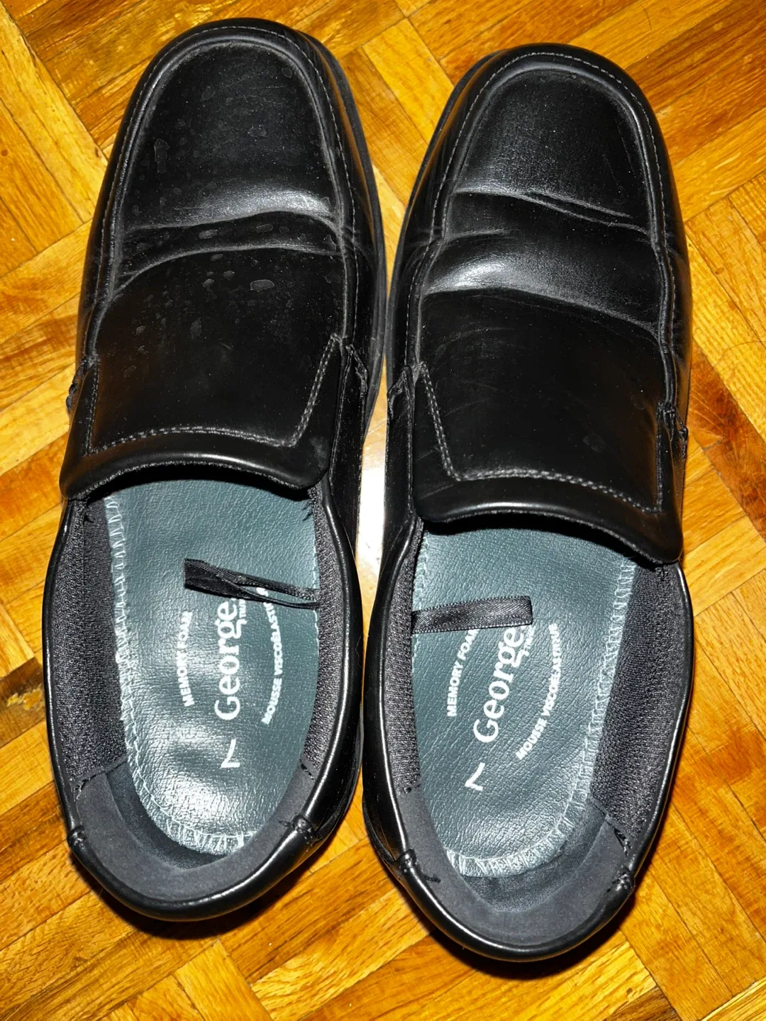 George Black Leather Loafers - Size 7 image indicator(2)