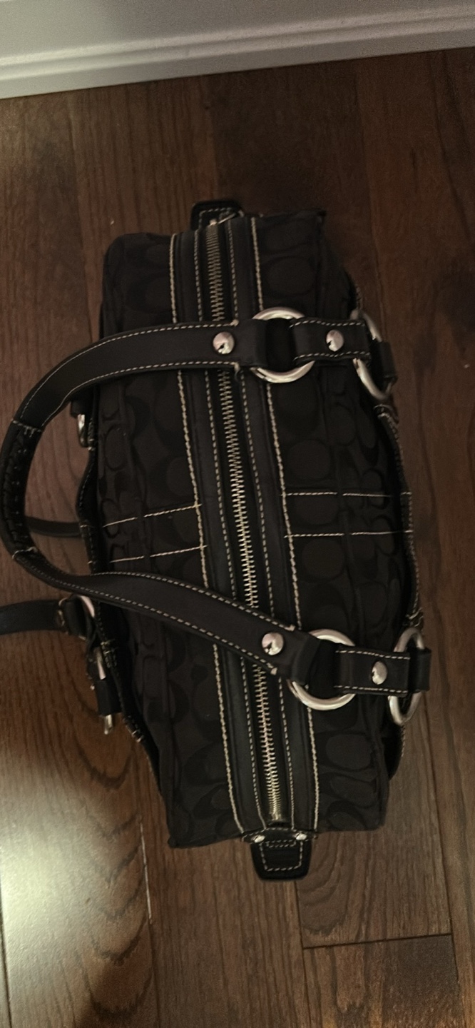 Coach Black Signature Canvas Satchel - photo 3