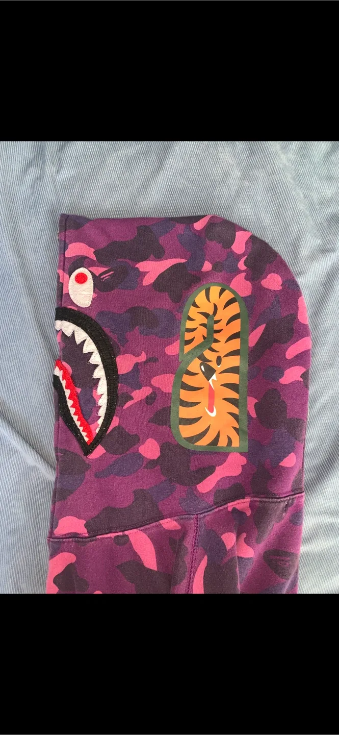 BAPE Purple Camo Shark Hoodie image indicator(2)
