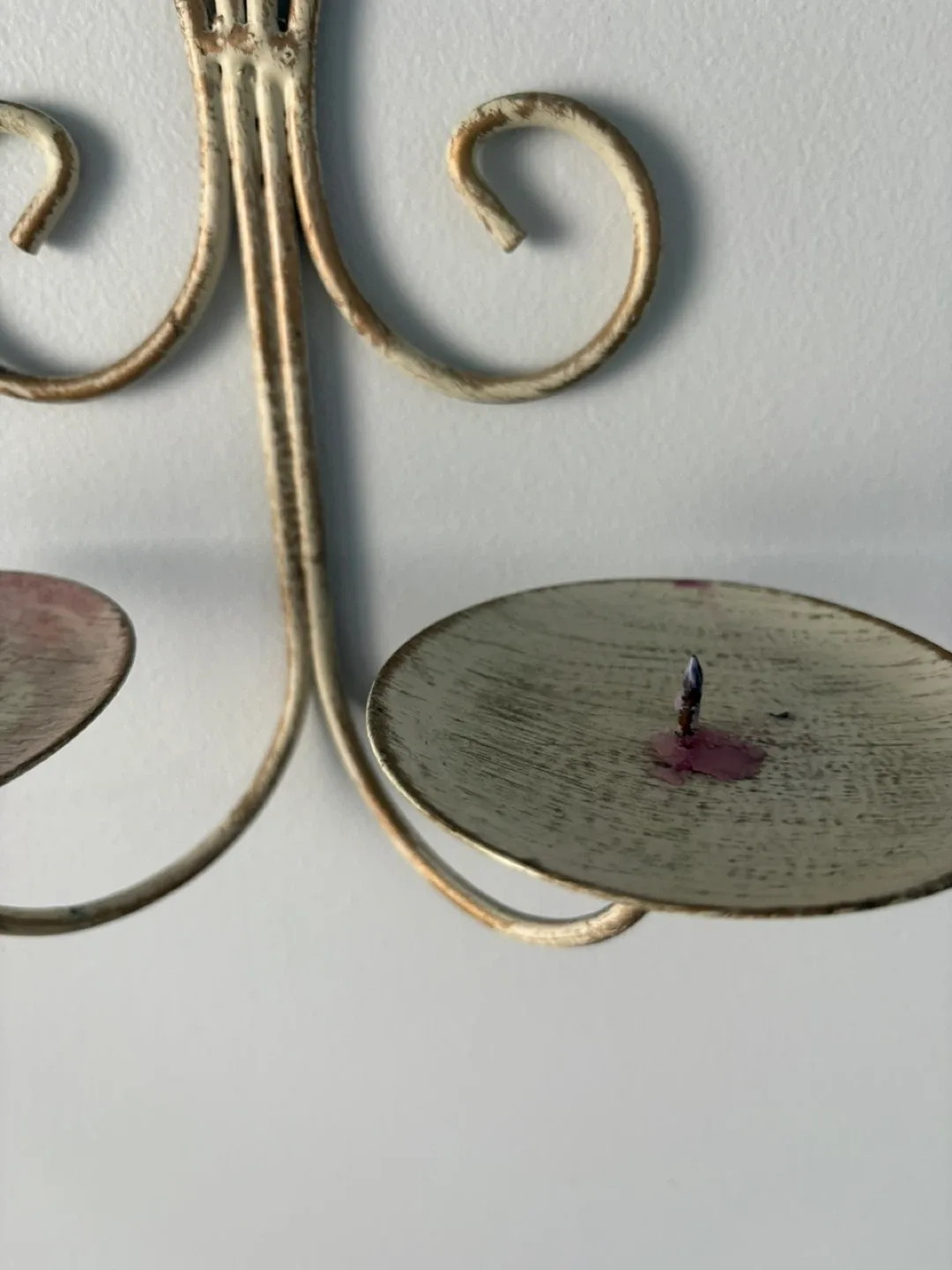 Vintage Metal Candle Holder Wall Sconce thumbnail