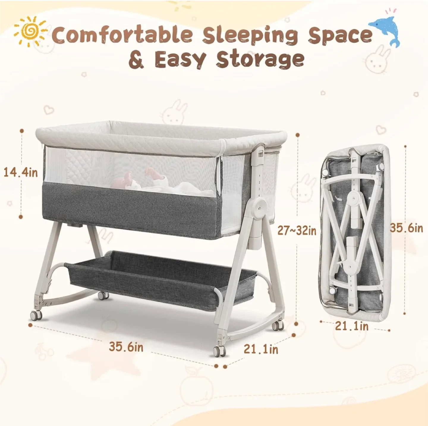 3-in-1 Baby Bassinet image indicator(2)