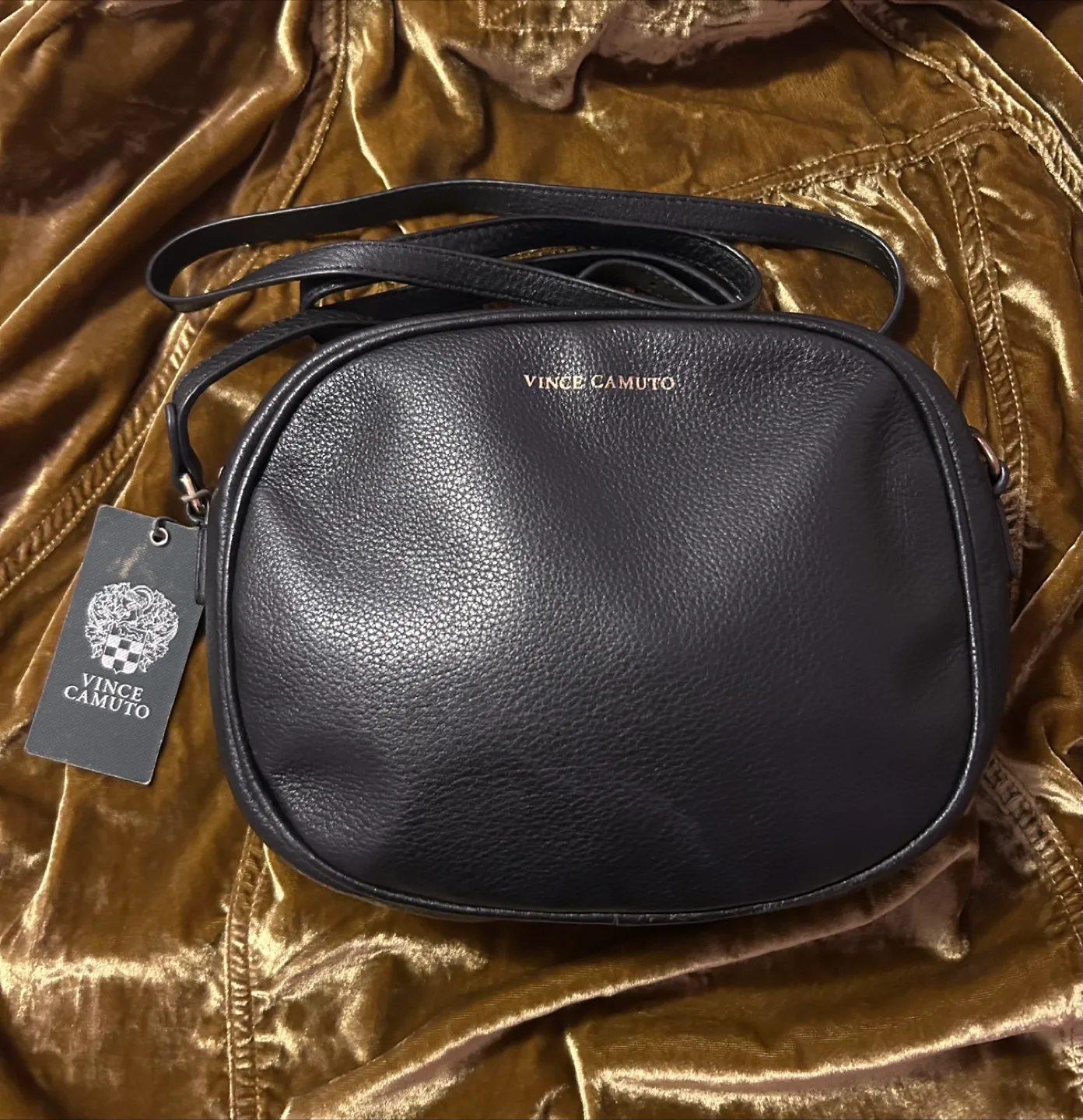 Vince Camuto Black Leather Crossbody Bag image indicator(2)