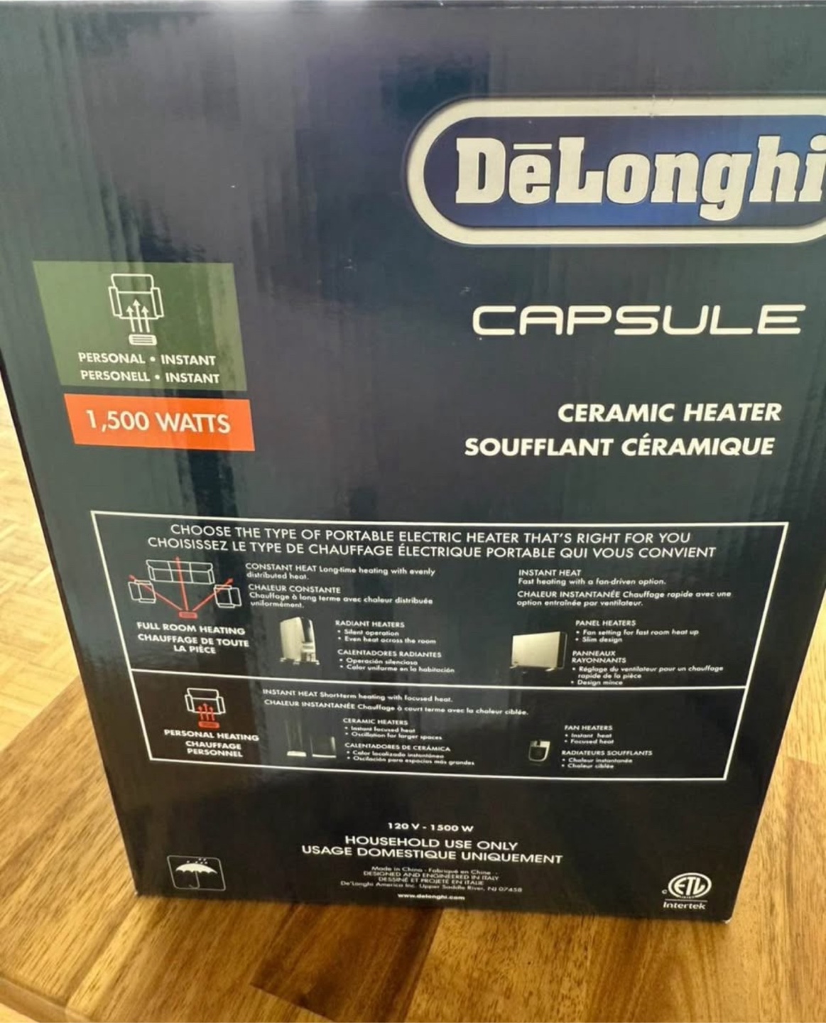 DeLonghi Capsule Ceramic Heater - photo 2
