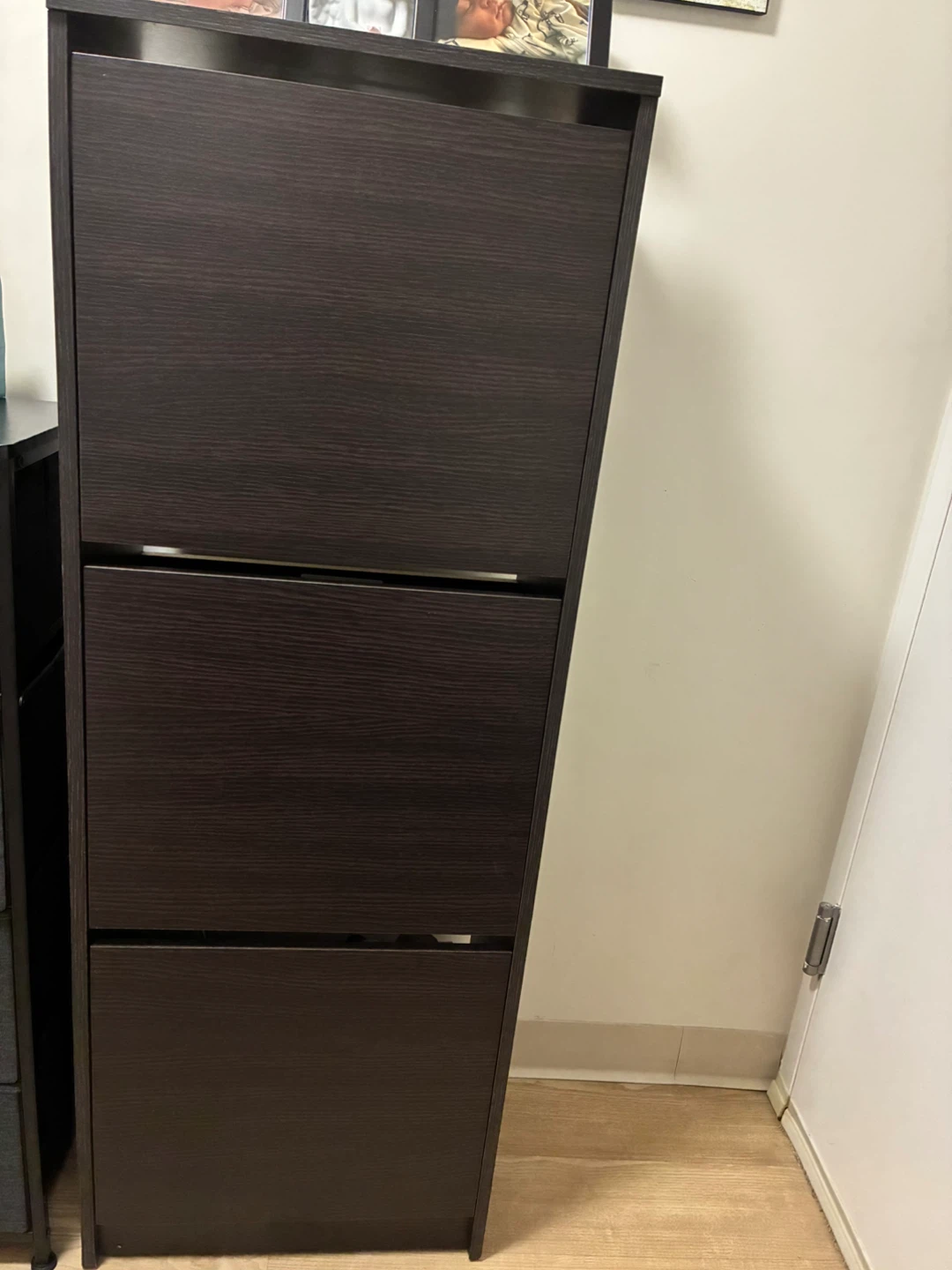 Dark Brown Shoe Cabinet