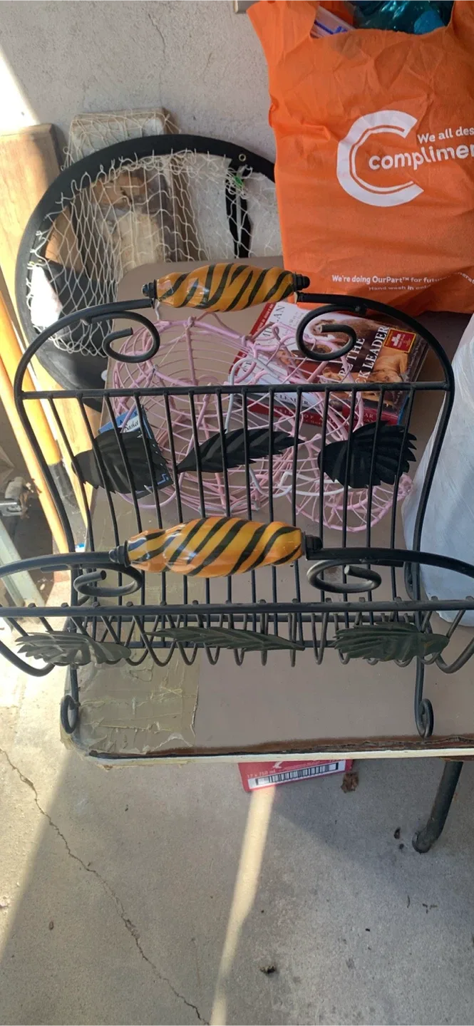 Metal Plant Stand with Decorative Handles thumbnail