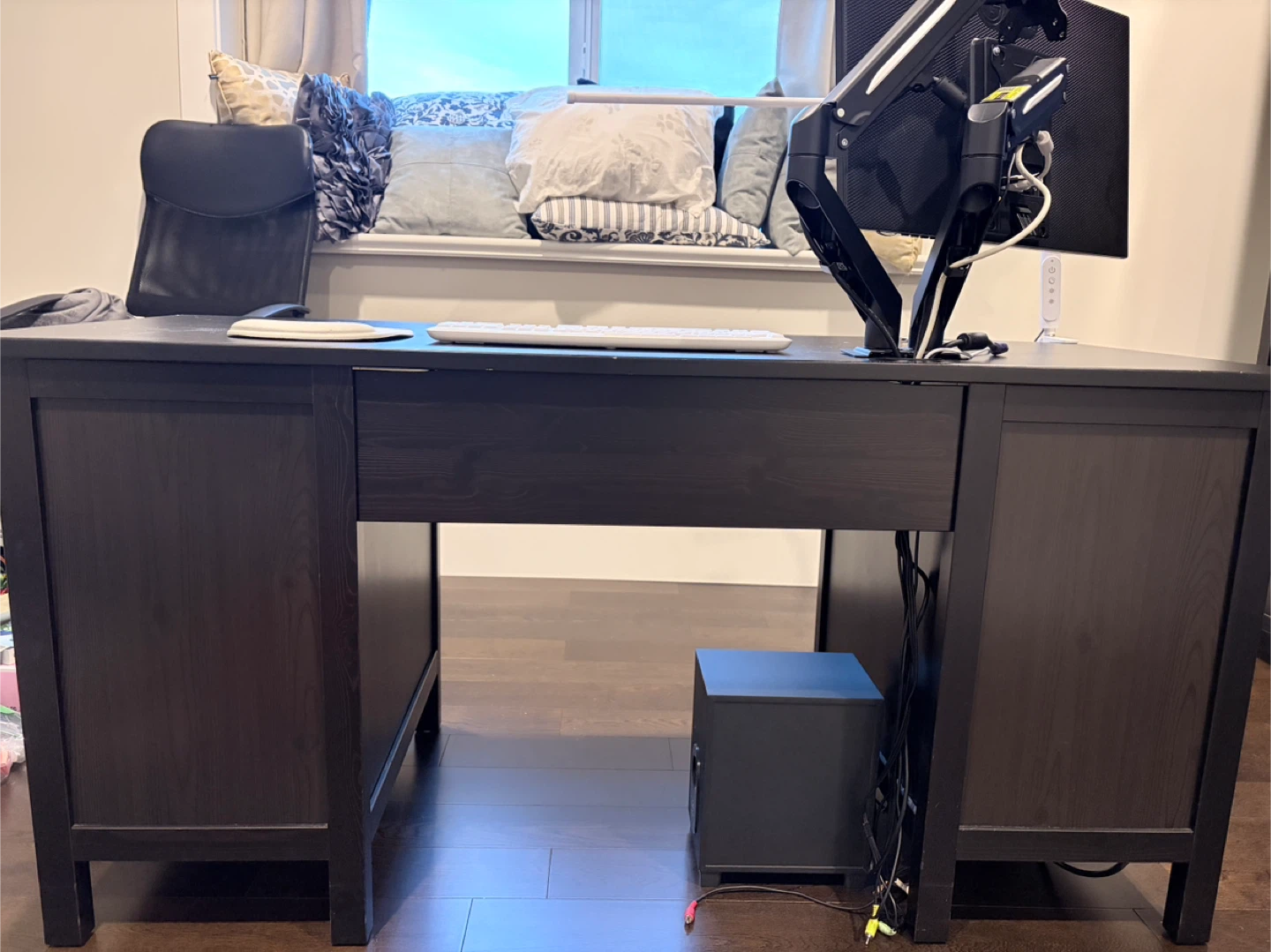 IKEA Hemnes Black-Brown Desk - photo 3
