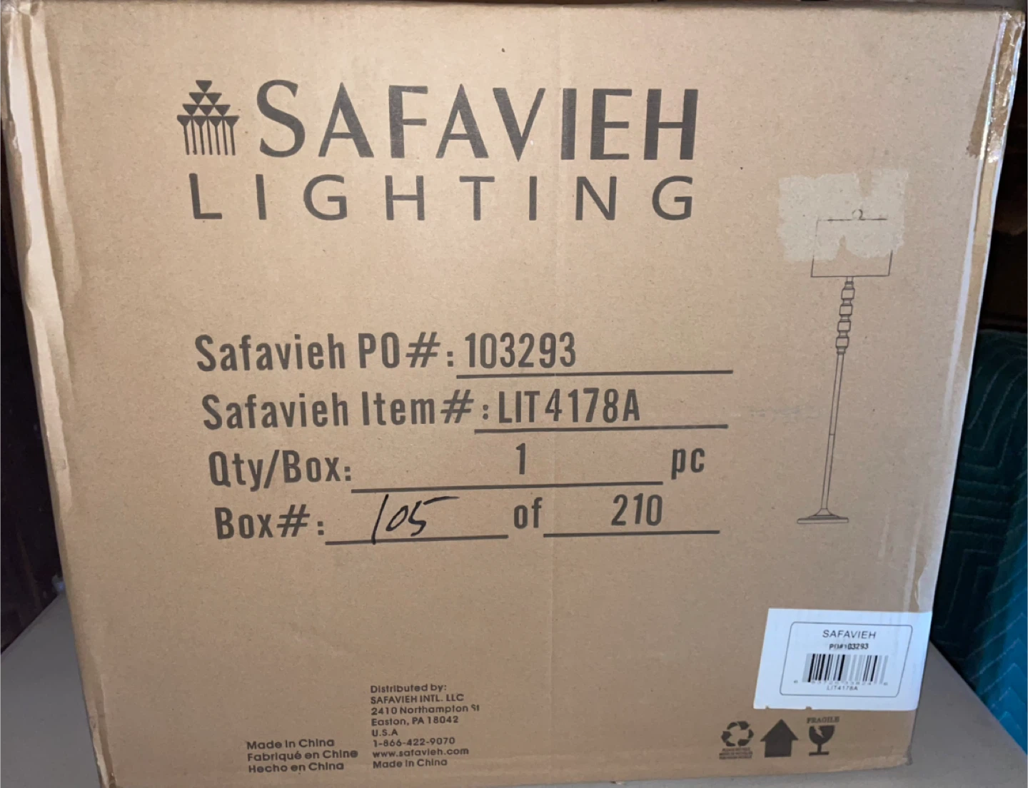 🧡 Safavieh Lombard Crystal/Chrome Floor Lamp