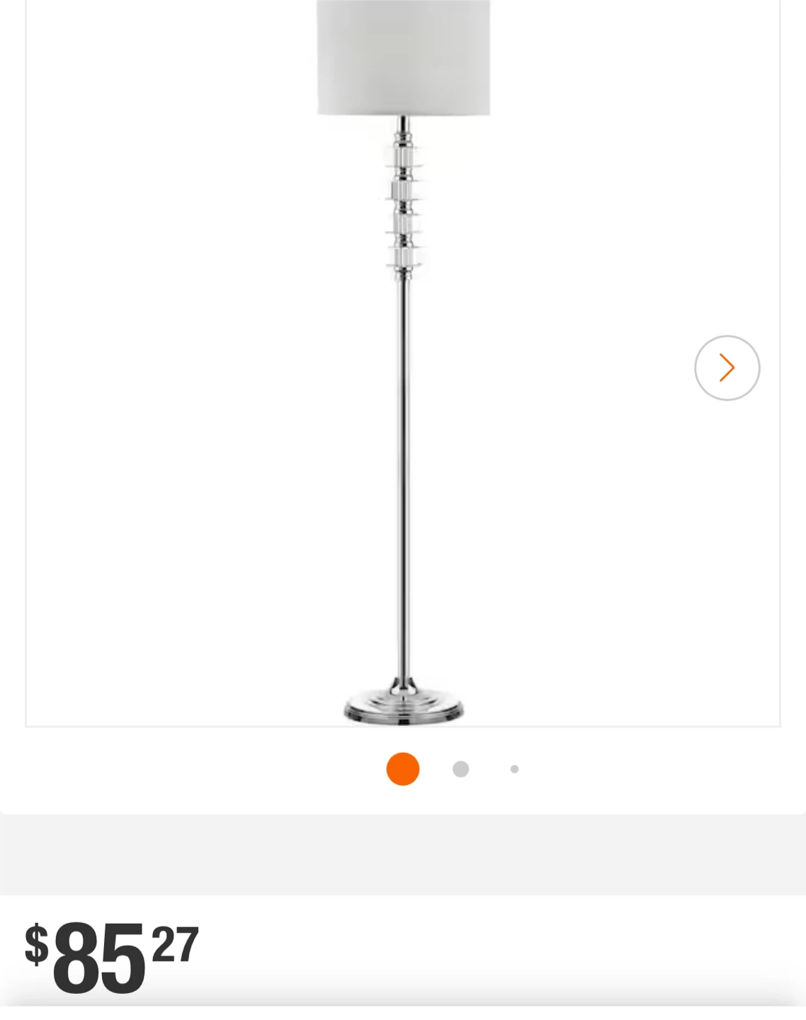 🧡 Safavieh Lombard Crystal/Chrome Floor Lamp - photo 3