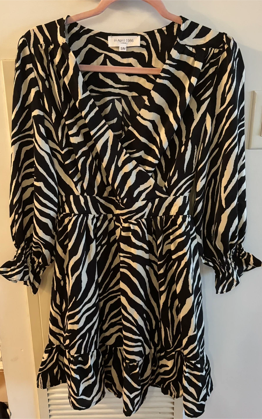 In April 1986 Zebra Print Dress - Size S/M