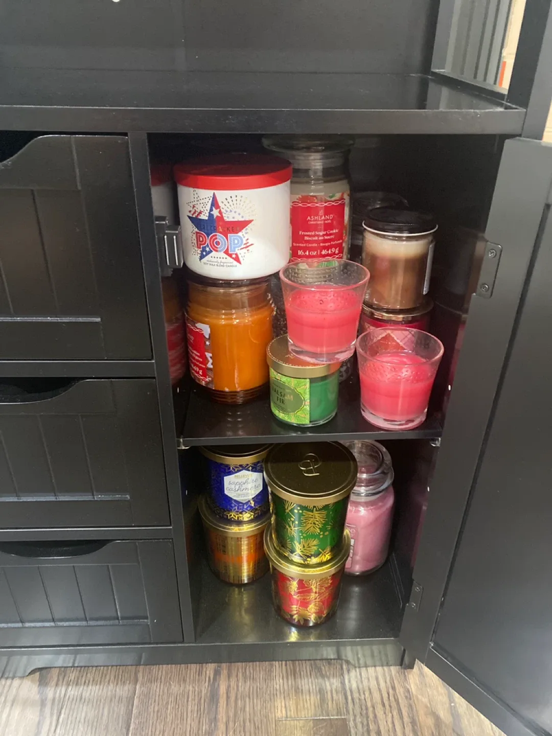 Black Kitchen Island Cart with Storage image indicator(2)