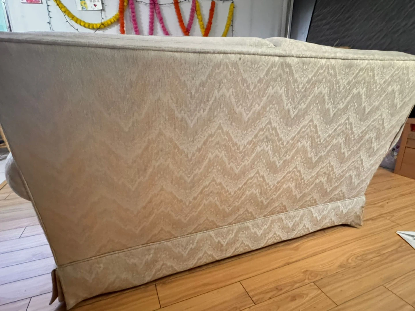 Beige Patterned Sofa and Loveseat Set - photo 2
