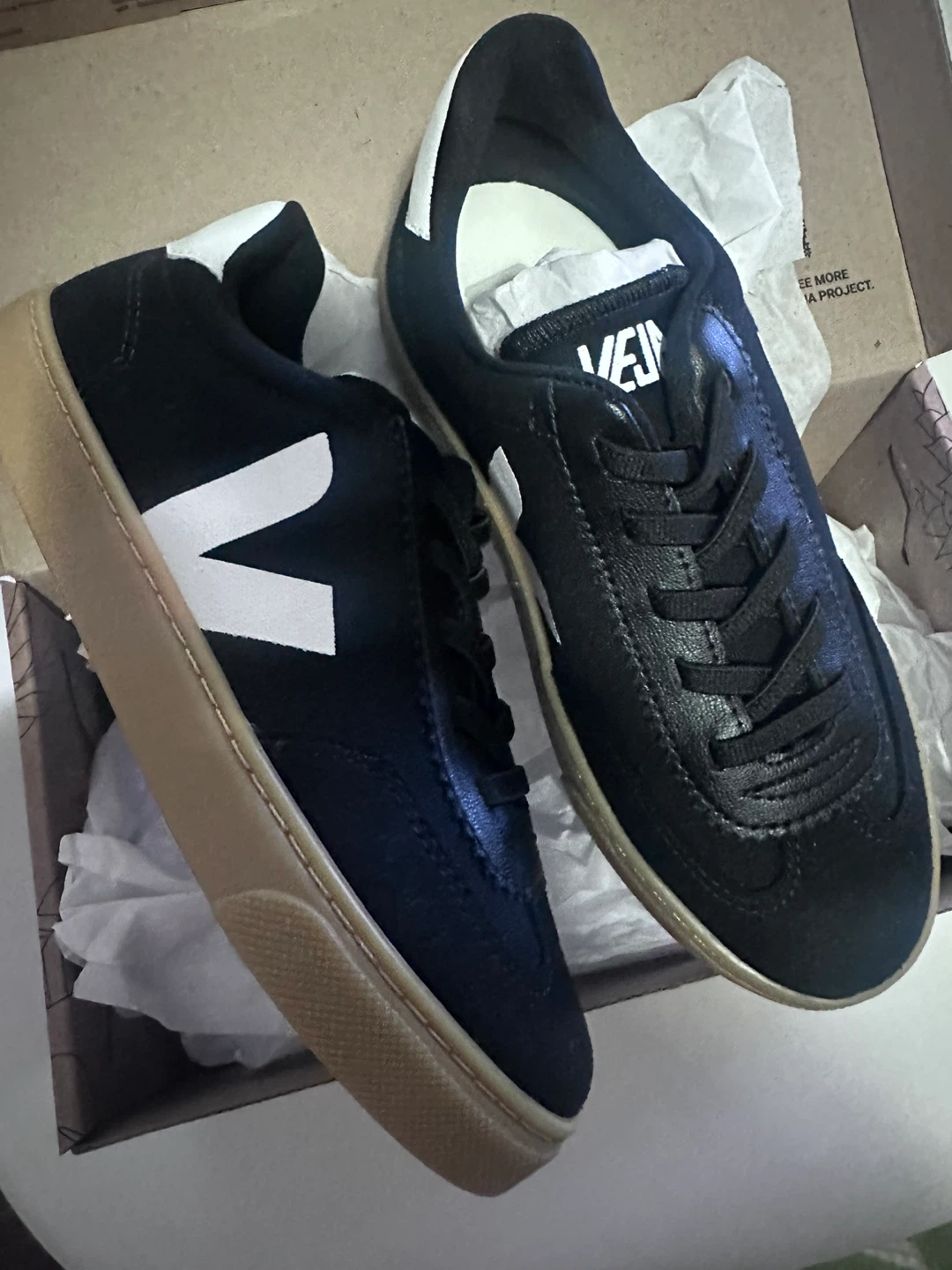 Veja Small Volley Canvas Black White - US 4 - photo 2