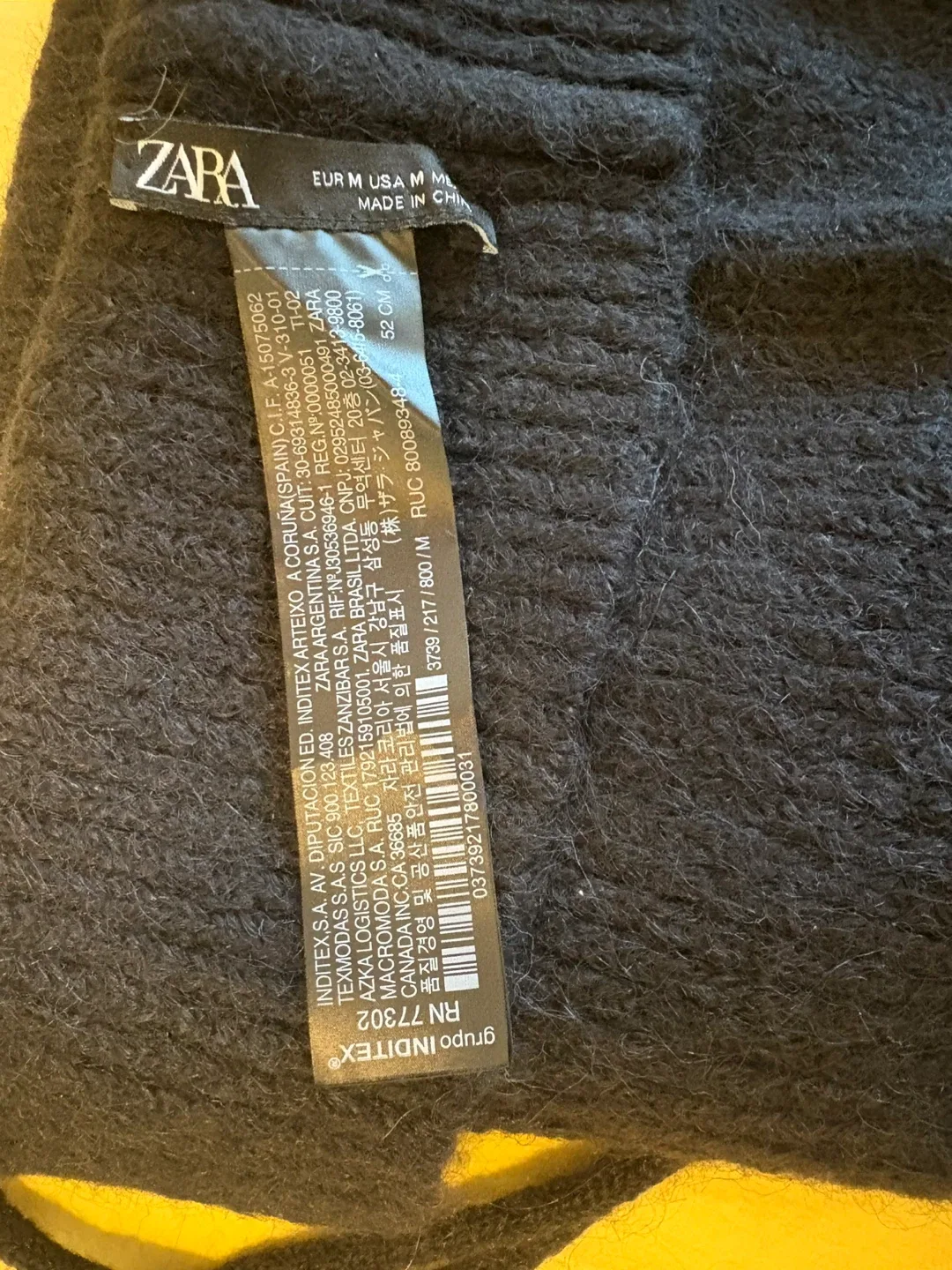 Zara black wool Balaclava - Size M image indicator(2)