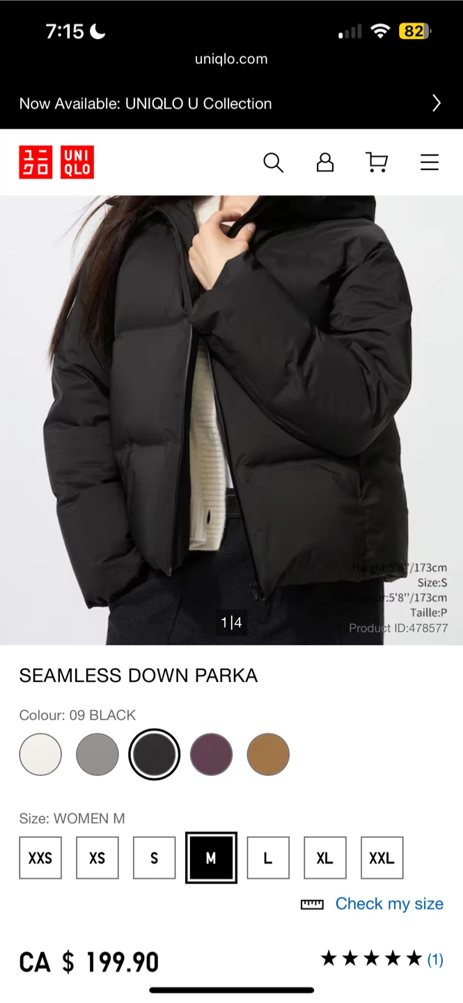 Uniqlo Puffer Jacket