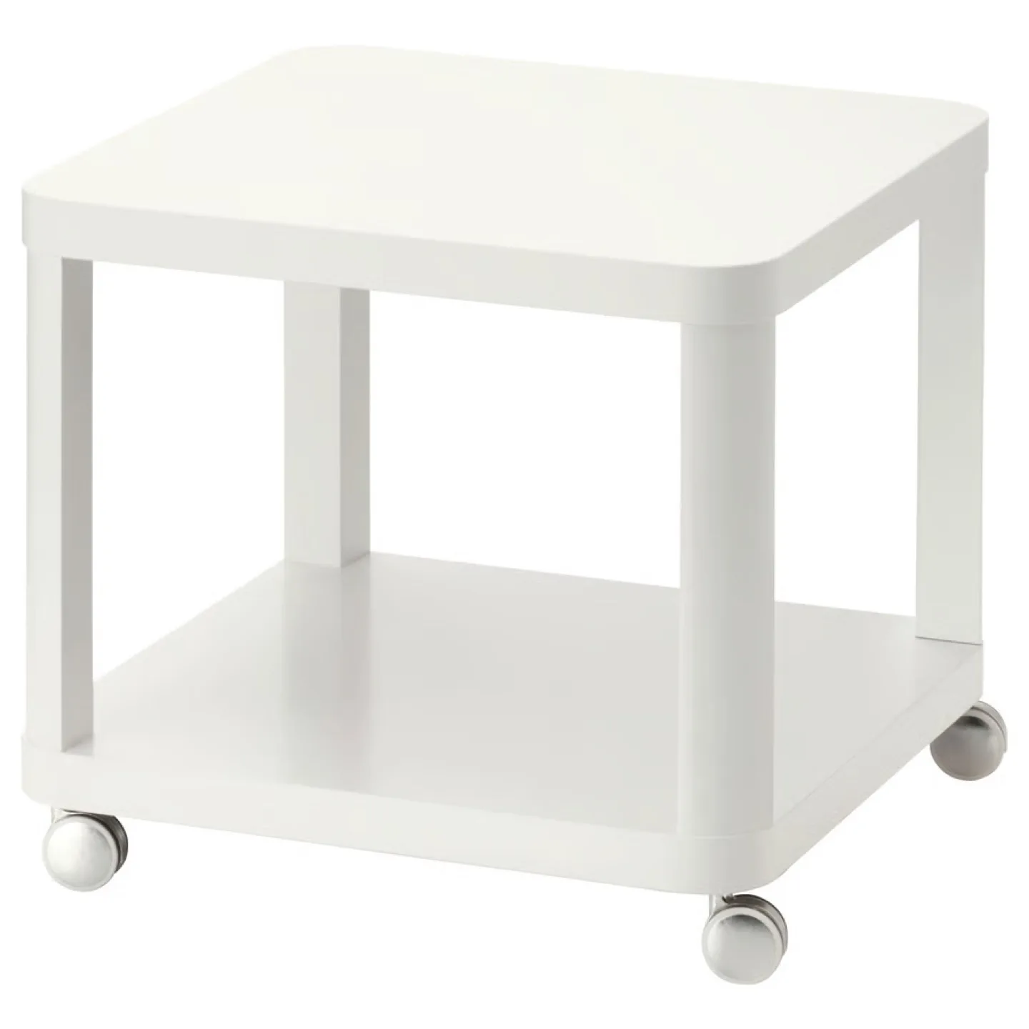 IKEA TINGBY White Side Table on Casters image indicator(4)