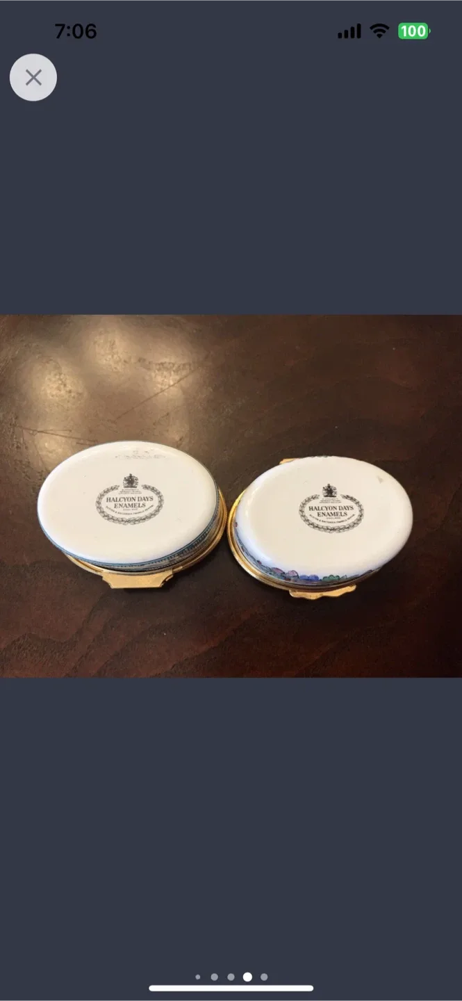2 x Halcyon Days Enamel Boxes image indicator(4)