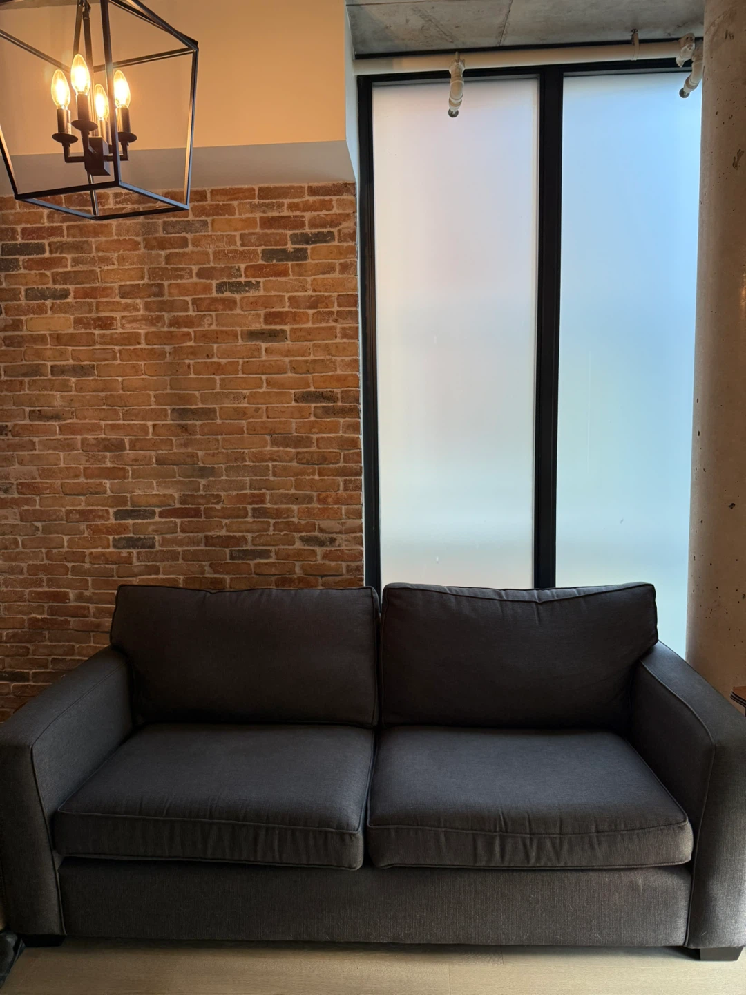 Brown Grey urban barn Sofa