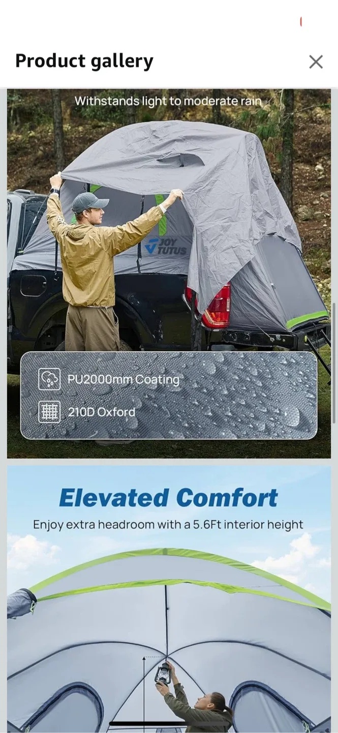 JOY TUTUS Truck Bed Tent - Spacious 2-Person Tent image indicator(4)