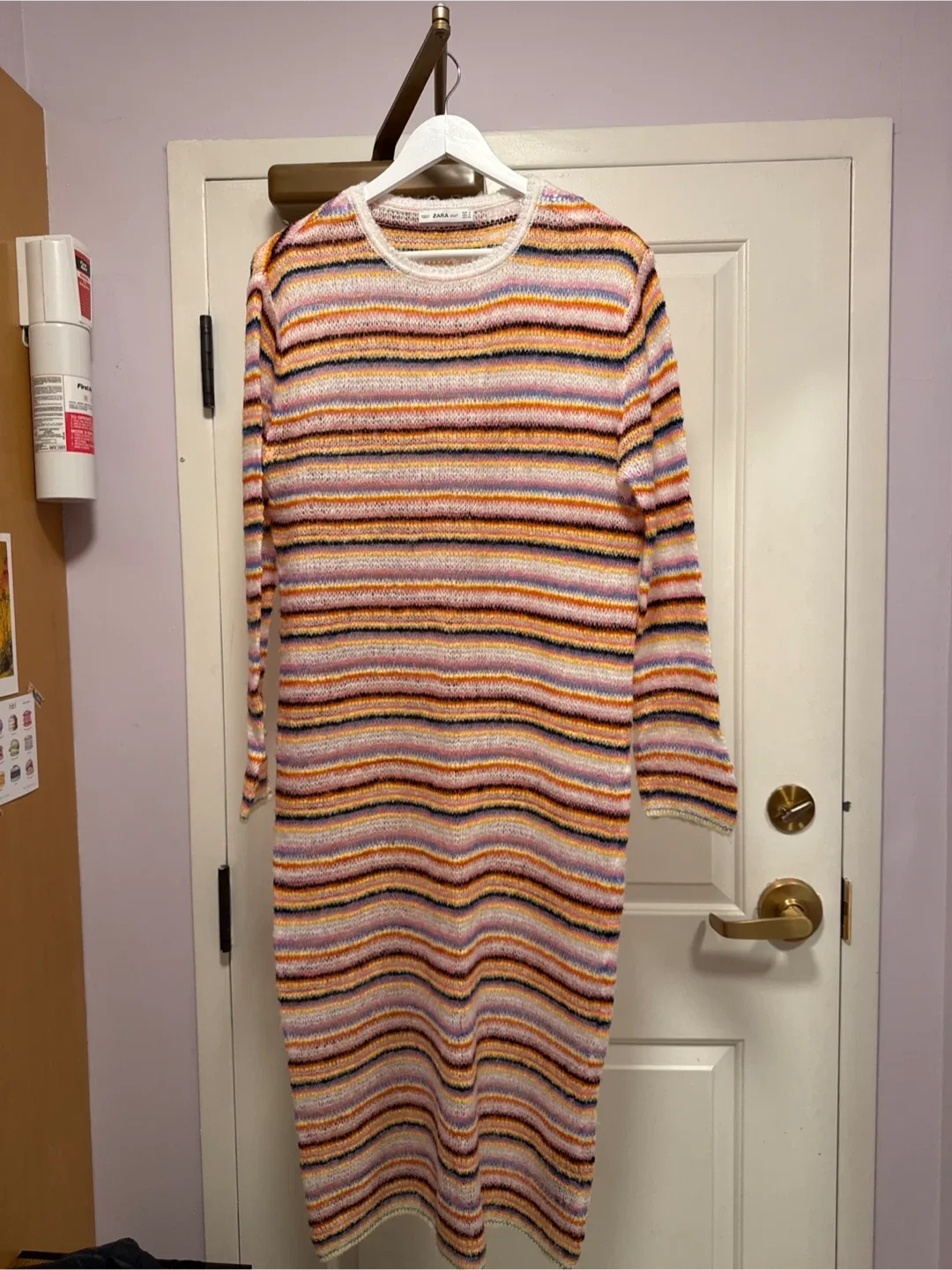 Zara Knit Striped Dress thumbnail