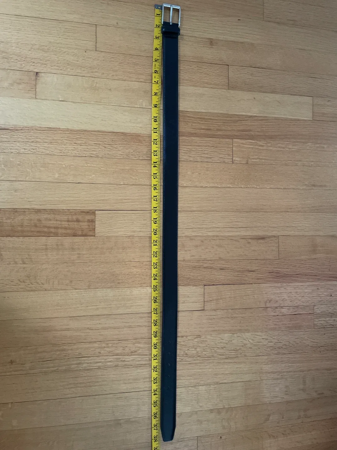 Meermin Black Leather Belt - Size 32 - Made in Spain image indicator(3)