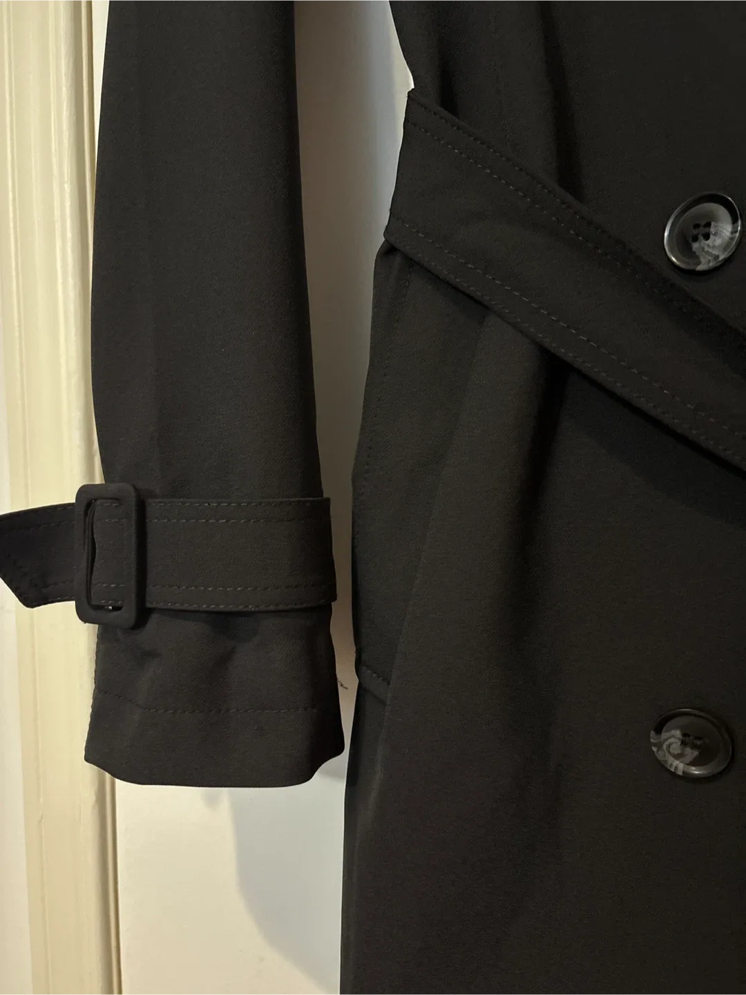 Le Chateau Black Trench Coat - Size S/P image indicator(3)