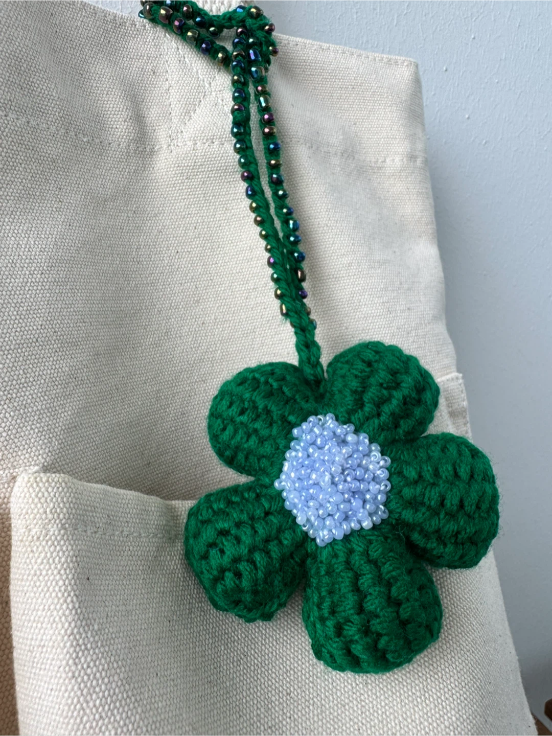 Handmade Crochet Flower pendant