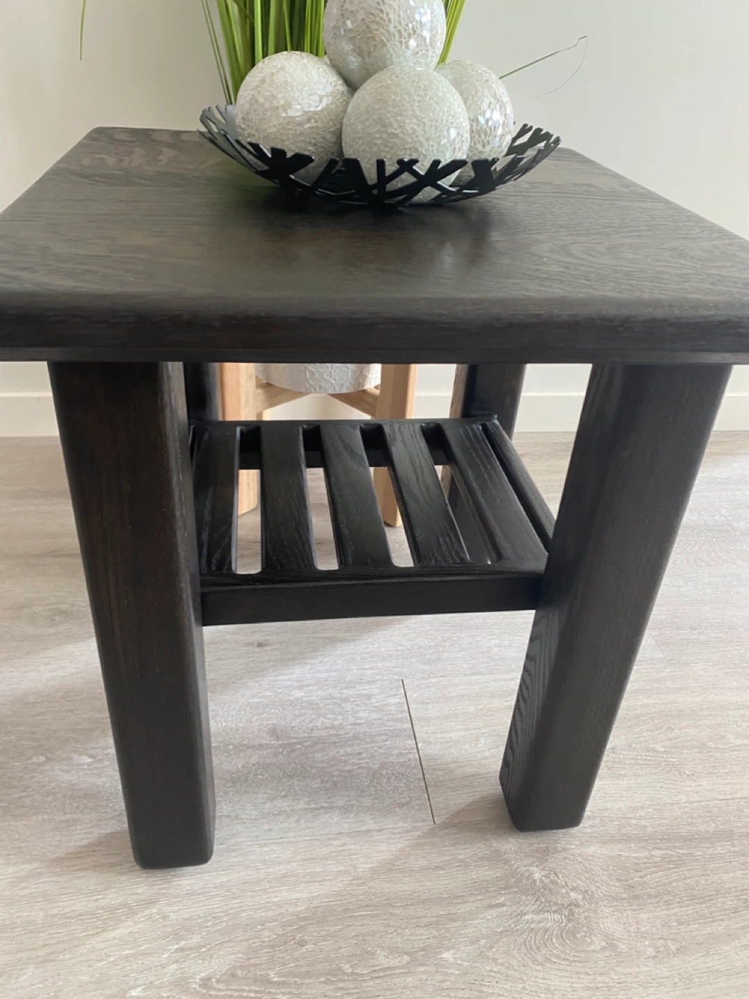 Dark Wood Coffee Table with Shelf - photo 5