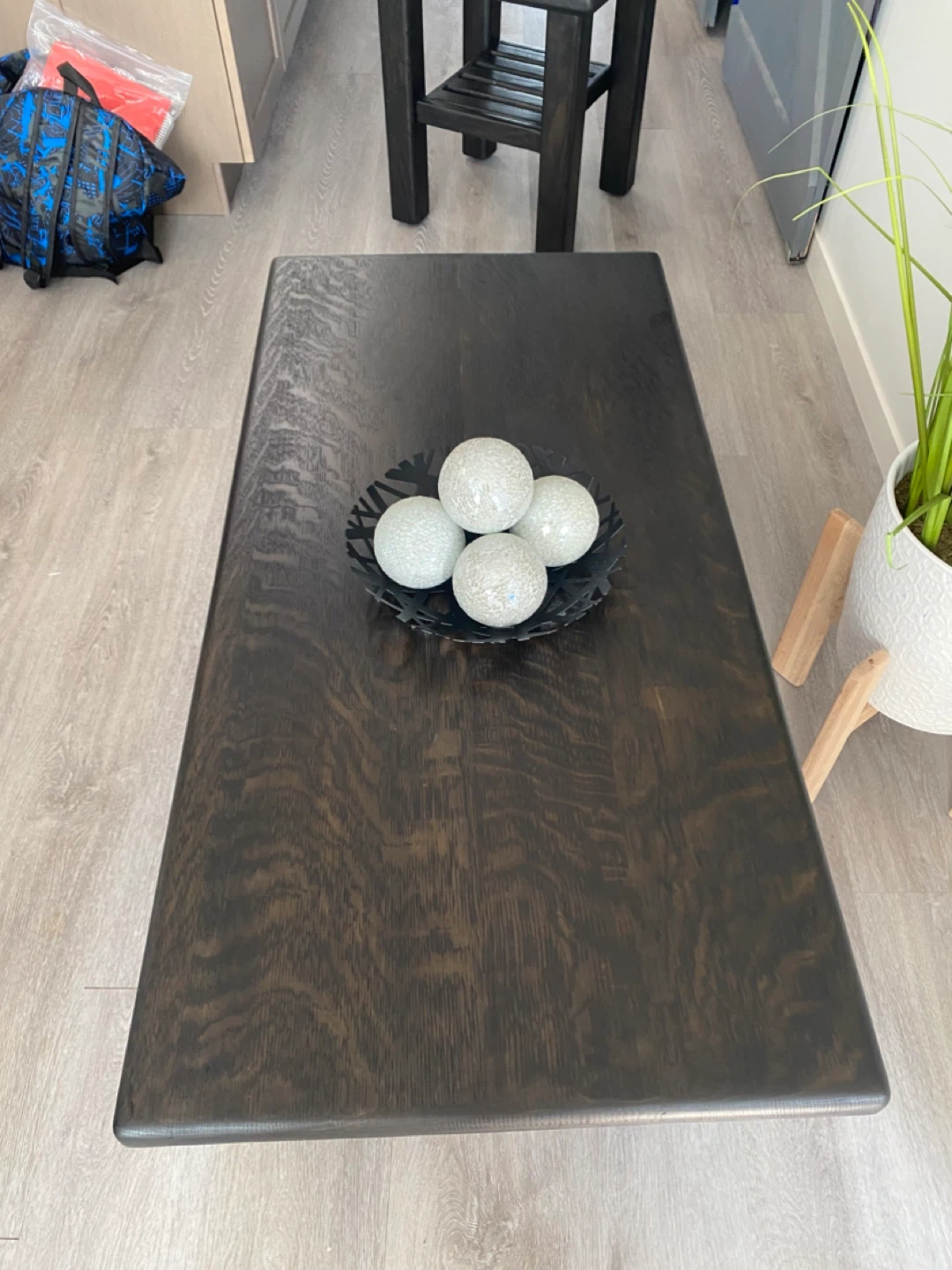 Dark Wood Coffee Table with Shelf - photo 2