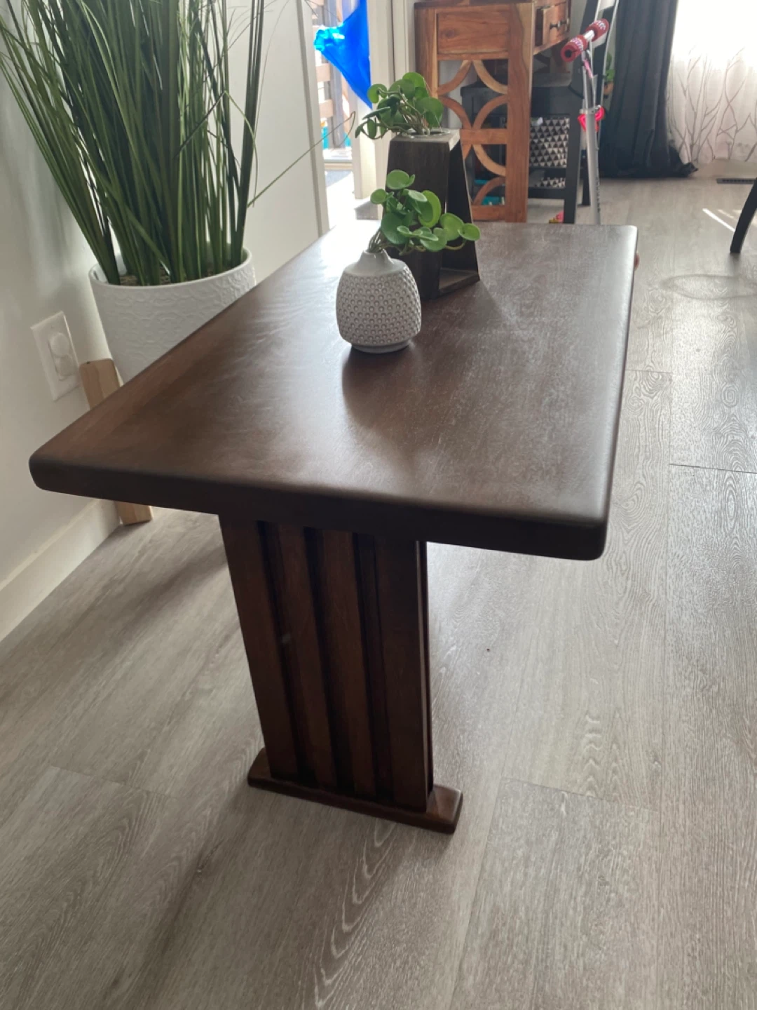 New American walnut finished solid maple coffee and end table. - photo 3