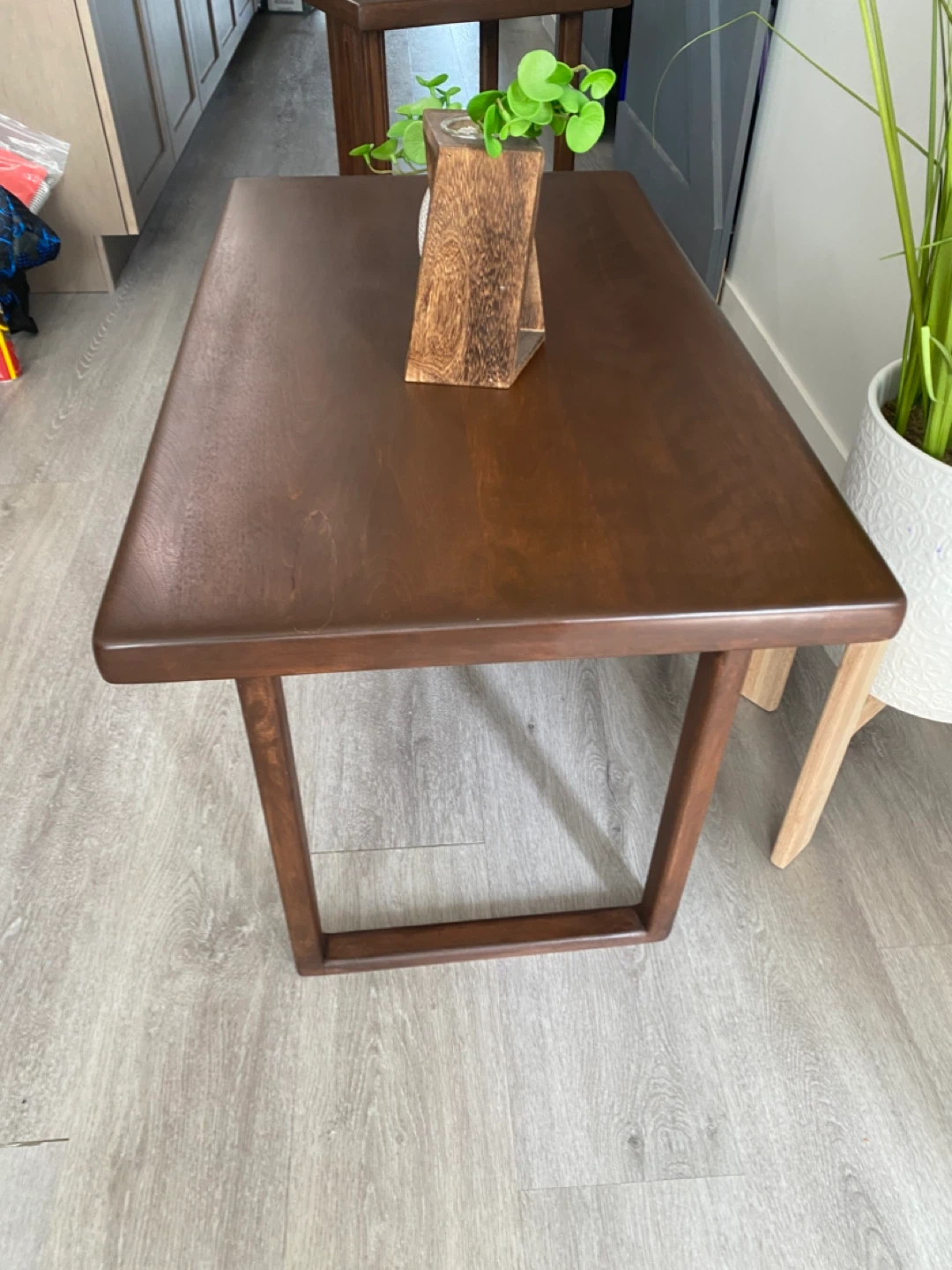 New American walnut finished solid maple coffee and end table. - photo 5