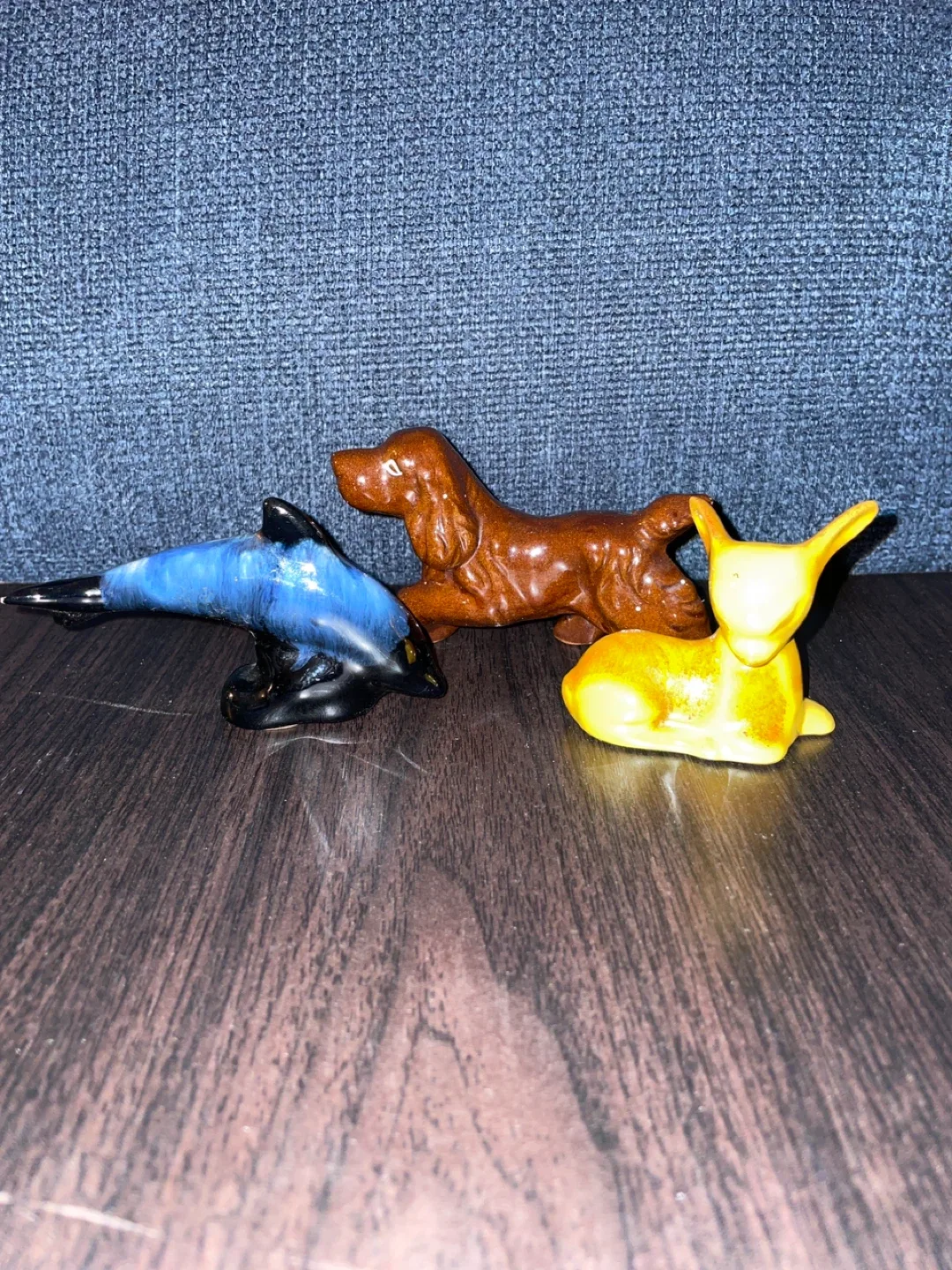 Ceramic Animal Figurines - Deer, Dog, Dolphin thumbnail