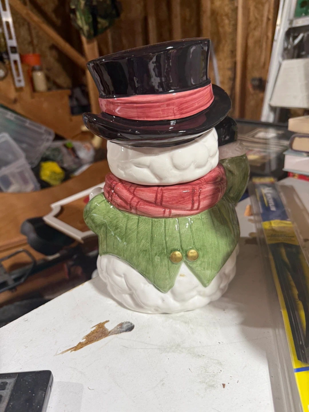 Ceramic Snowman Cookie Jar