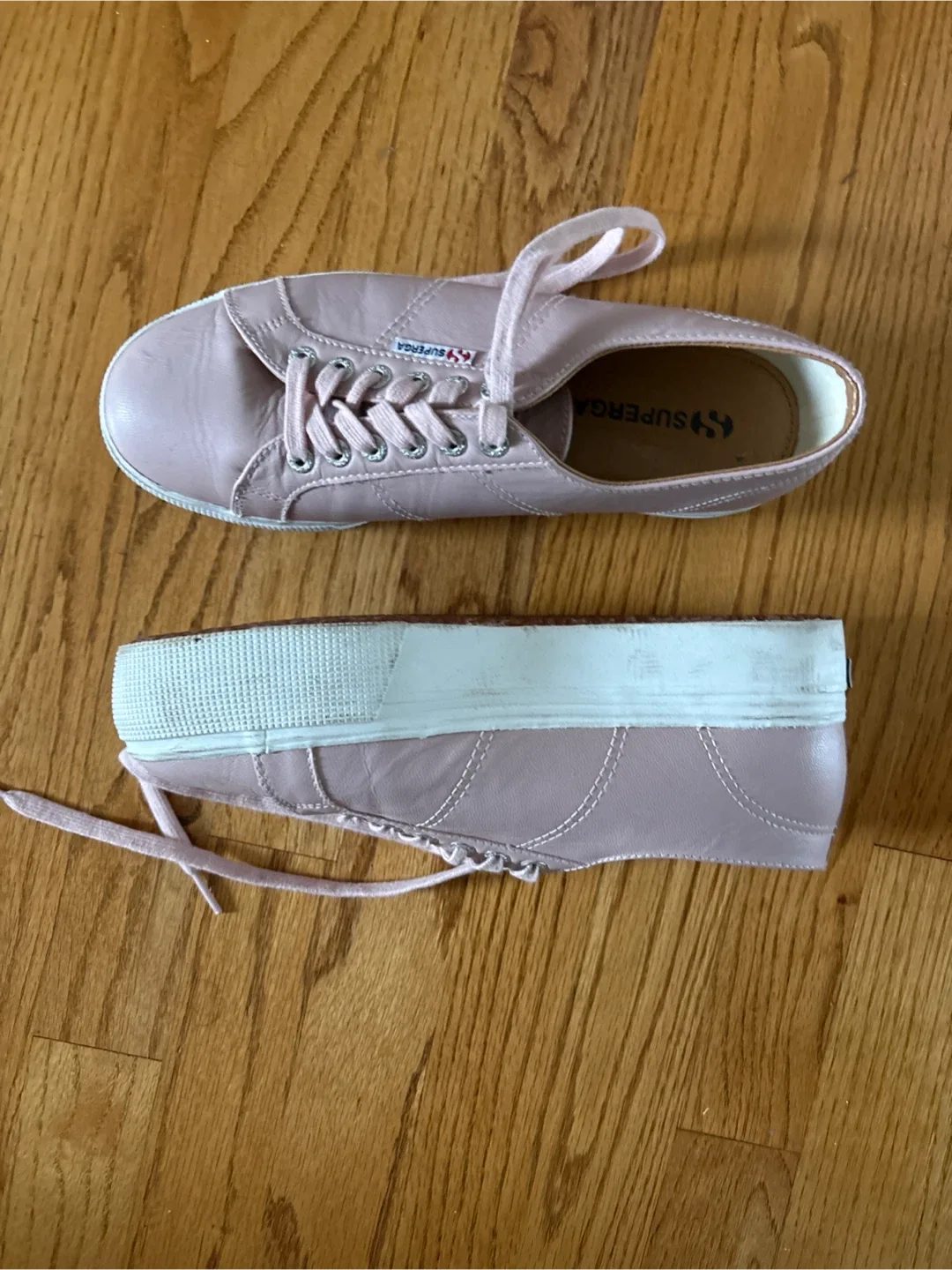 Superga Pink Leather Sneakers - Size 10 image indicator(2)