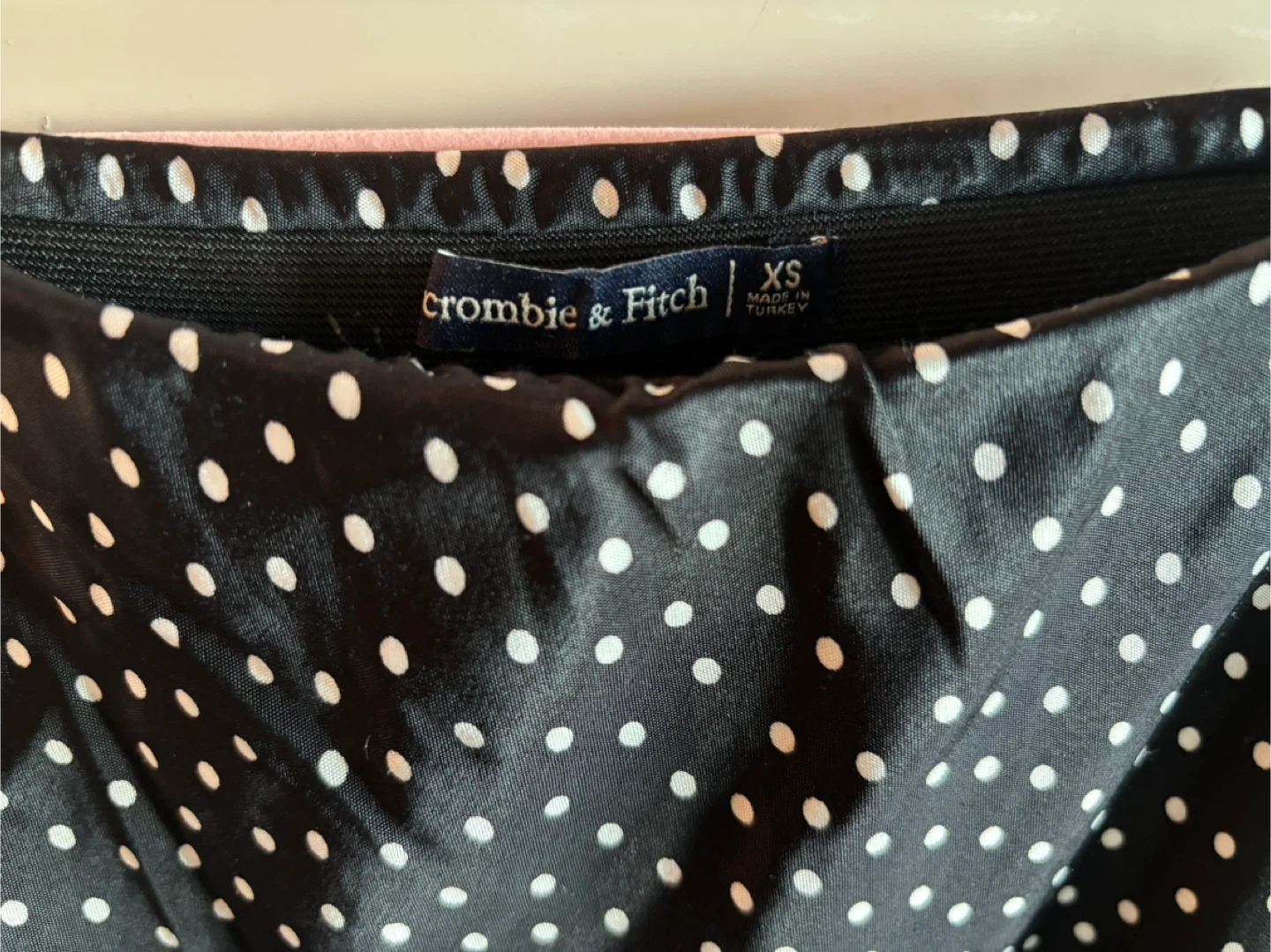 Abercrombie Satin Waterfall Polka Dot Skirt - photo 2