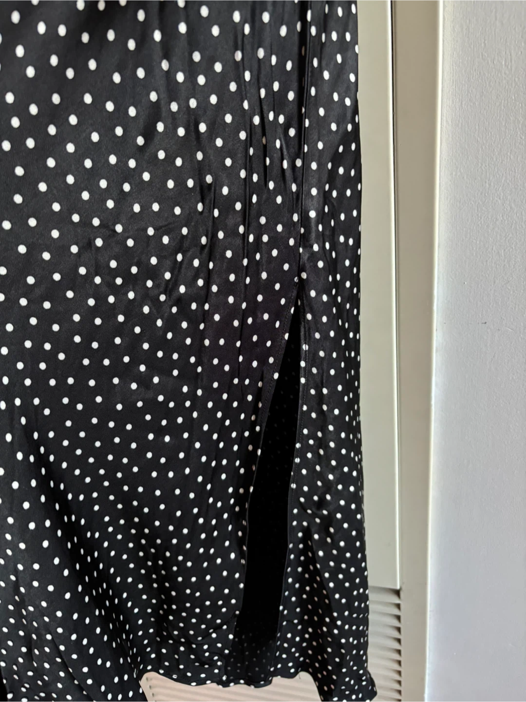 Abercrombie Satin Waterfall Polka Dot Skirt - photo 3
