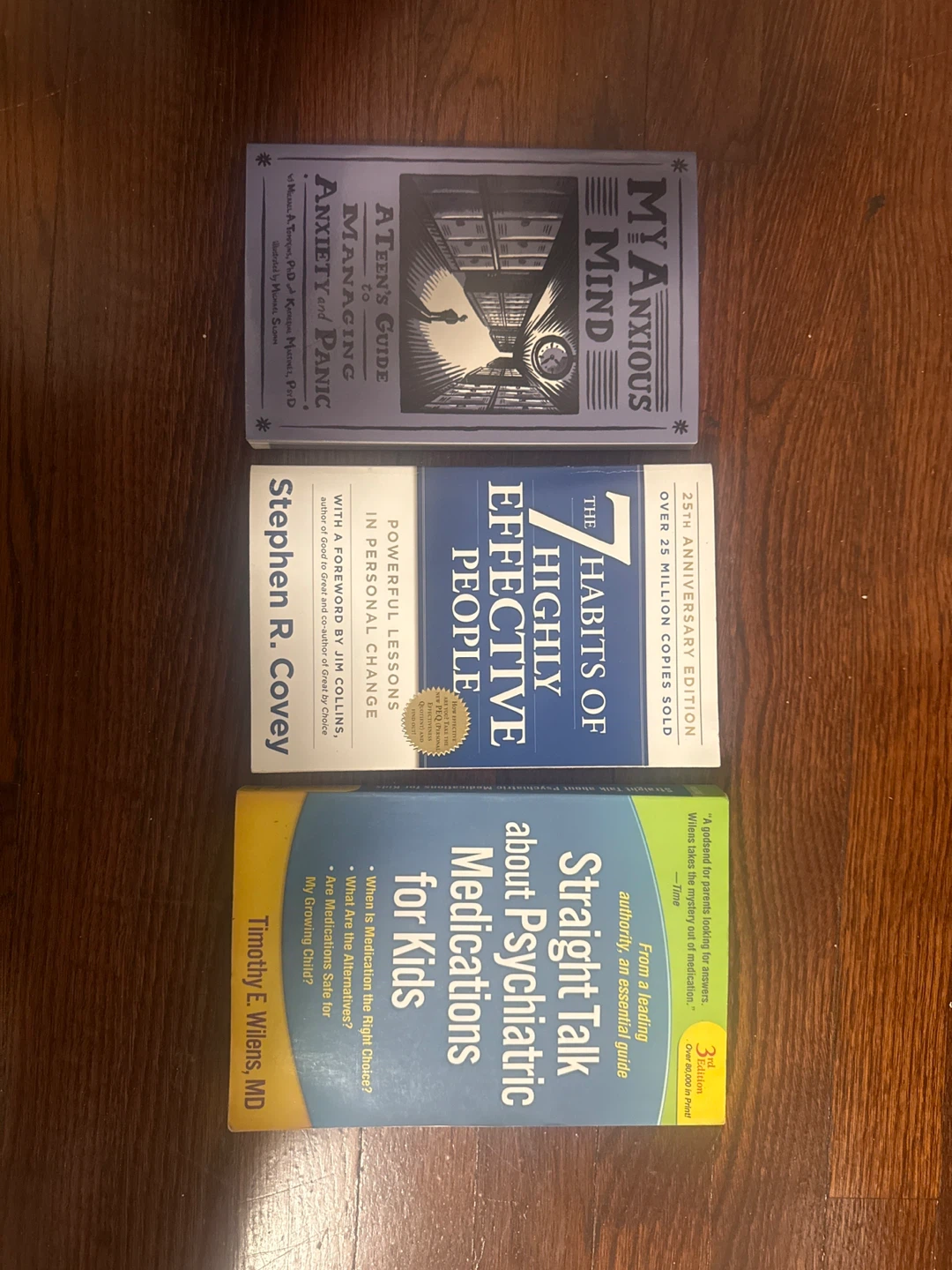 3 Books: My Anxious Mind, 7 Habits, Straight Talk