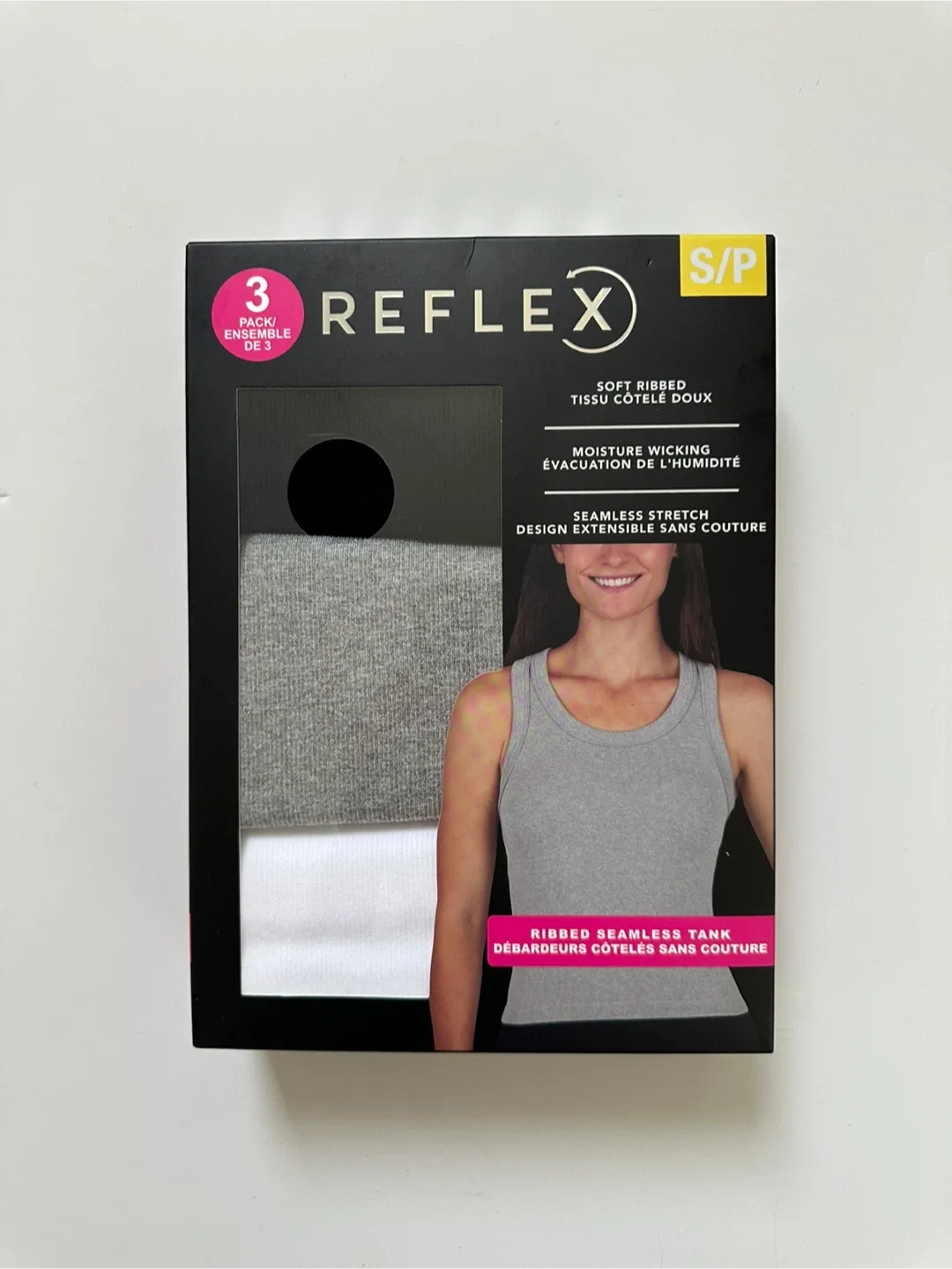 🆕 Reflex 3-Pack Ribbed Seamless Tank - Size S/P thumbnail