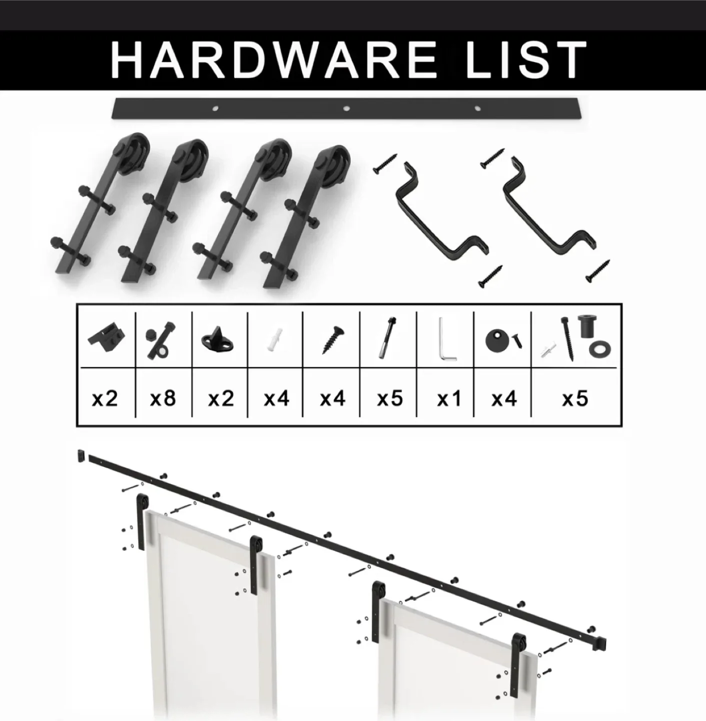 Win Stellar Barn Door with Installation Hardware Kit image indicator(6)