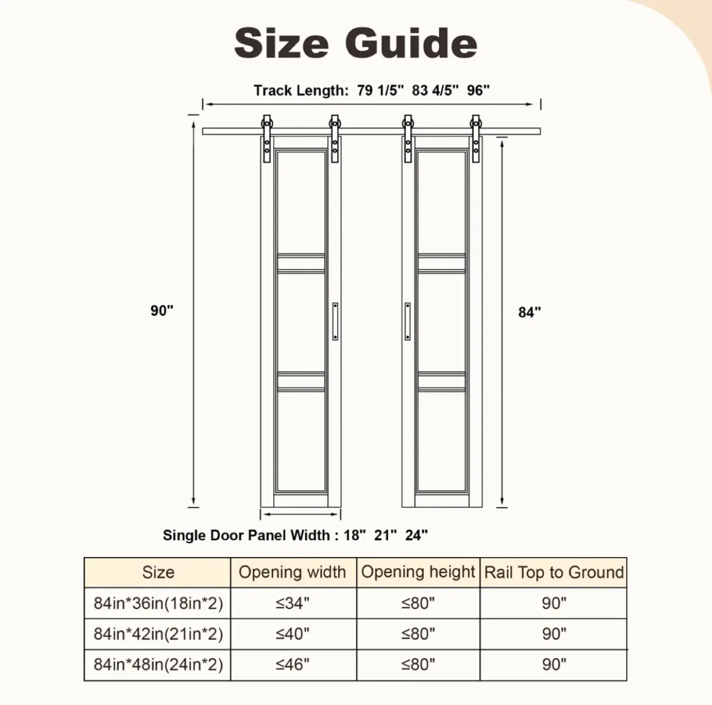 Win Stellar Barn Door with Installation Hardware Kit image indicator(3)