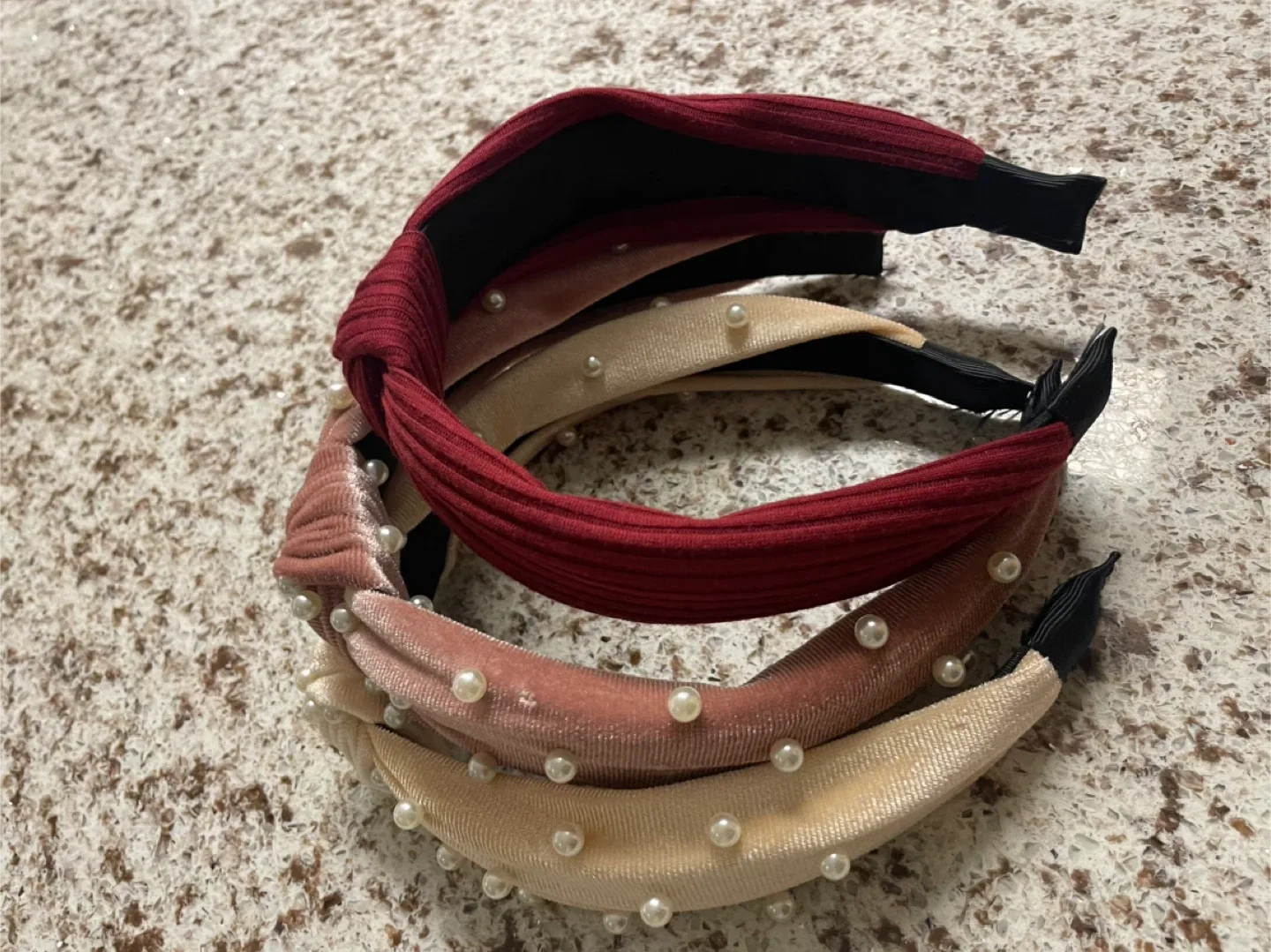 Pearl Embellished Headbands - Set of 3 image indicator(2)