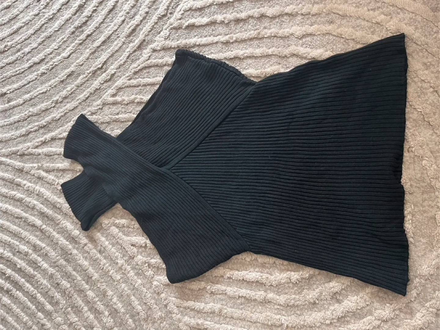 Black Ribbed Knit Top thumbnail