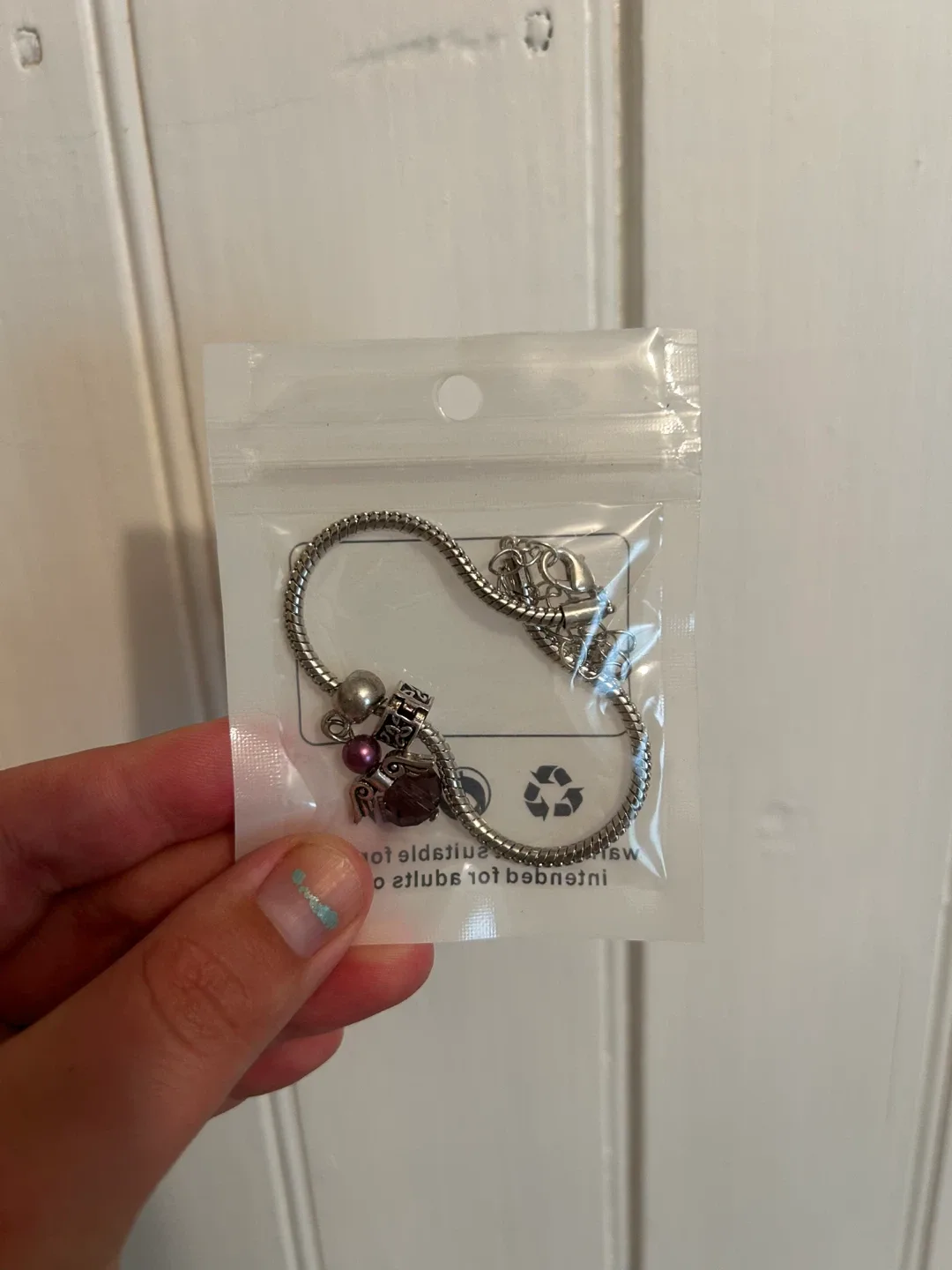 Small shop angel charm bracelet image indicator(2)